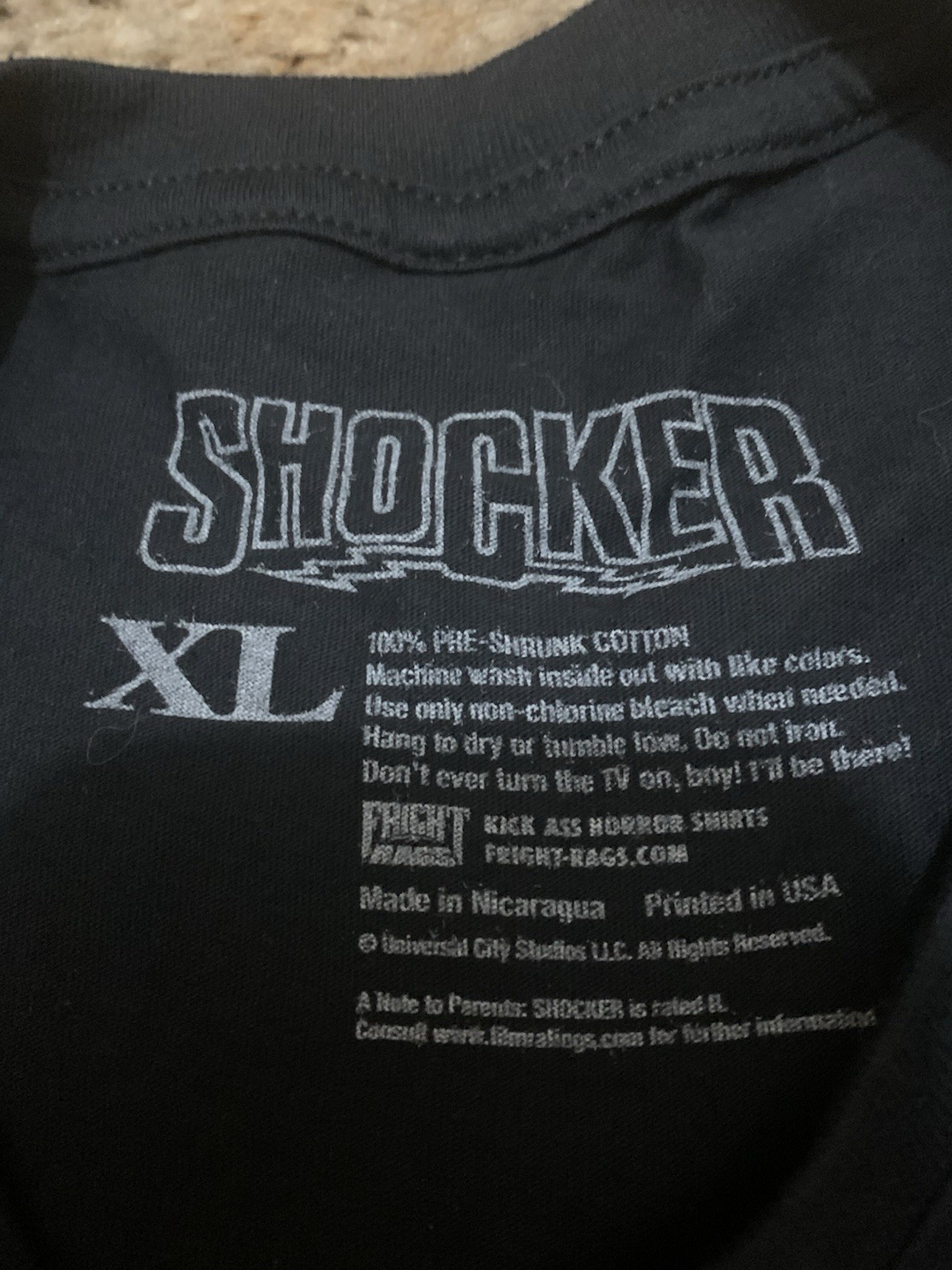 NEW Officially Licensed Shocker Shirt Size XL Fright Rags Horror Wes Craven