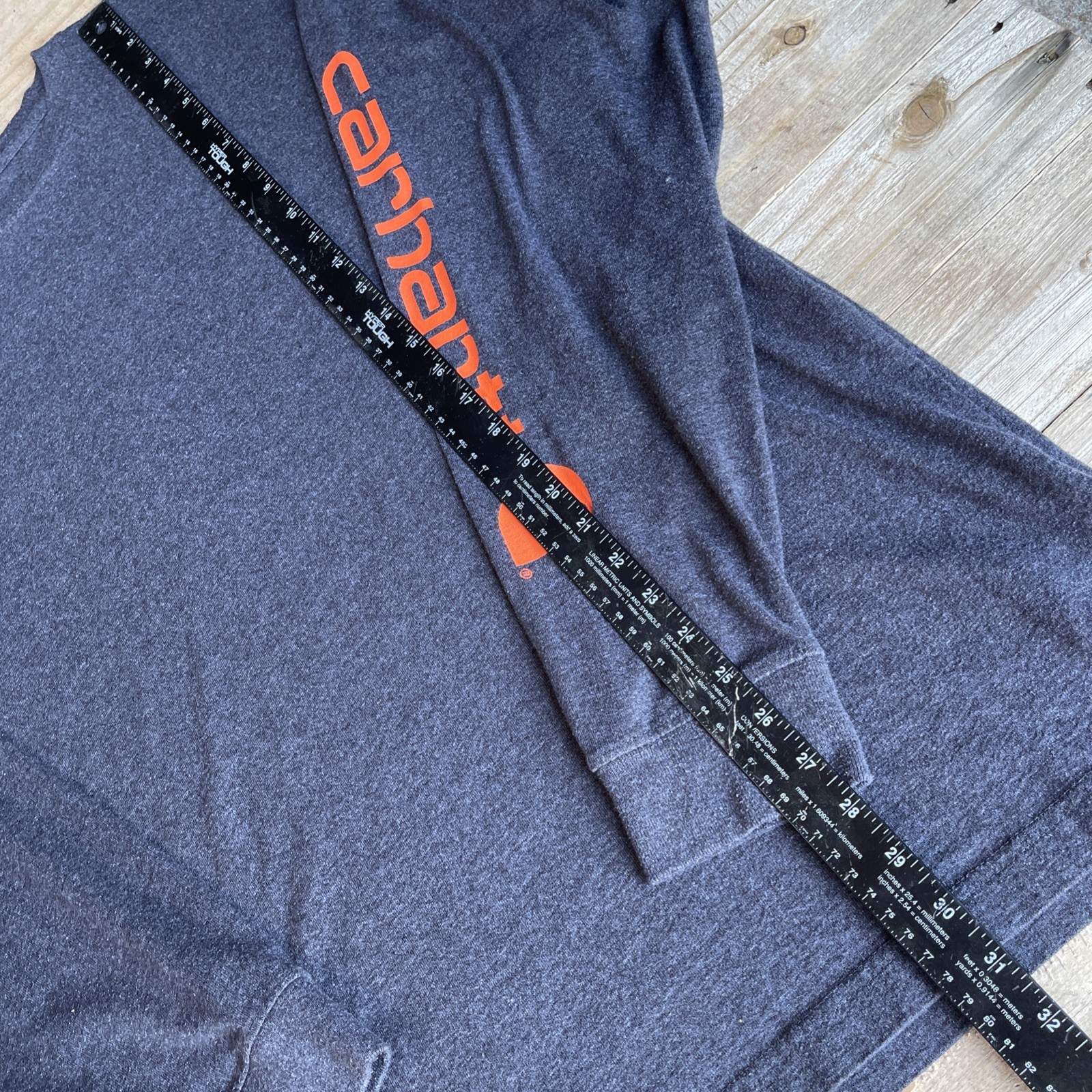 Carhartt K231 Original Fit Long Sleeve Logo Sleeve Shirt XL Regular Gray