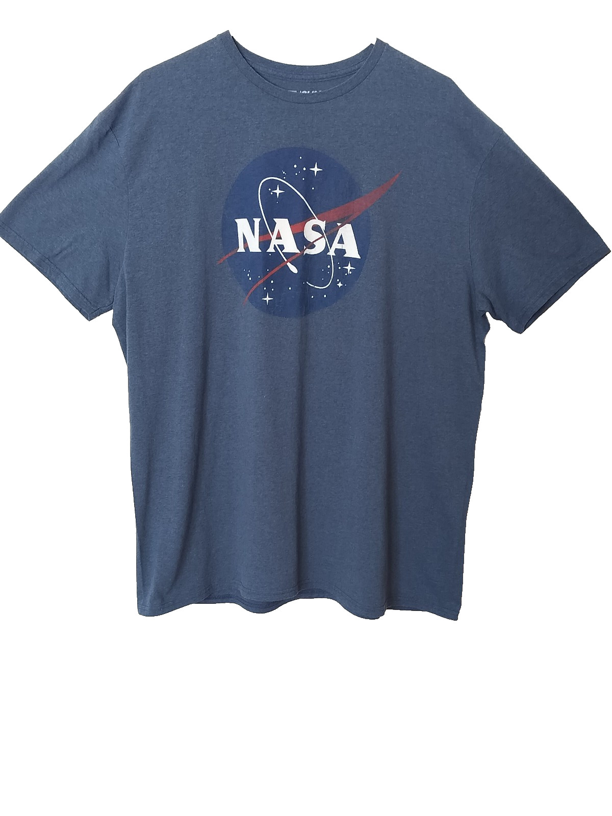 Fifth Sun NASA Logo T-Shirt Heather Blue Graphic Tee XXL Navy Mens 2XL Unisex