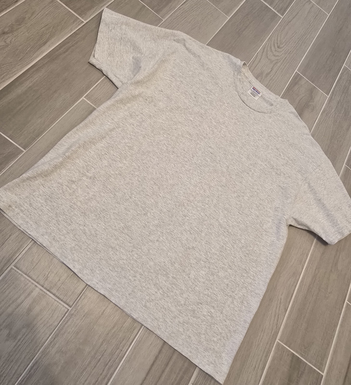 Hanes Heavyweight Cotton Shirt XXL Gray Blank Single-Stitch