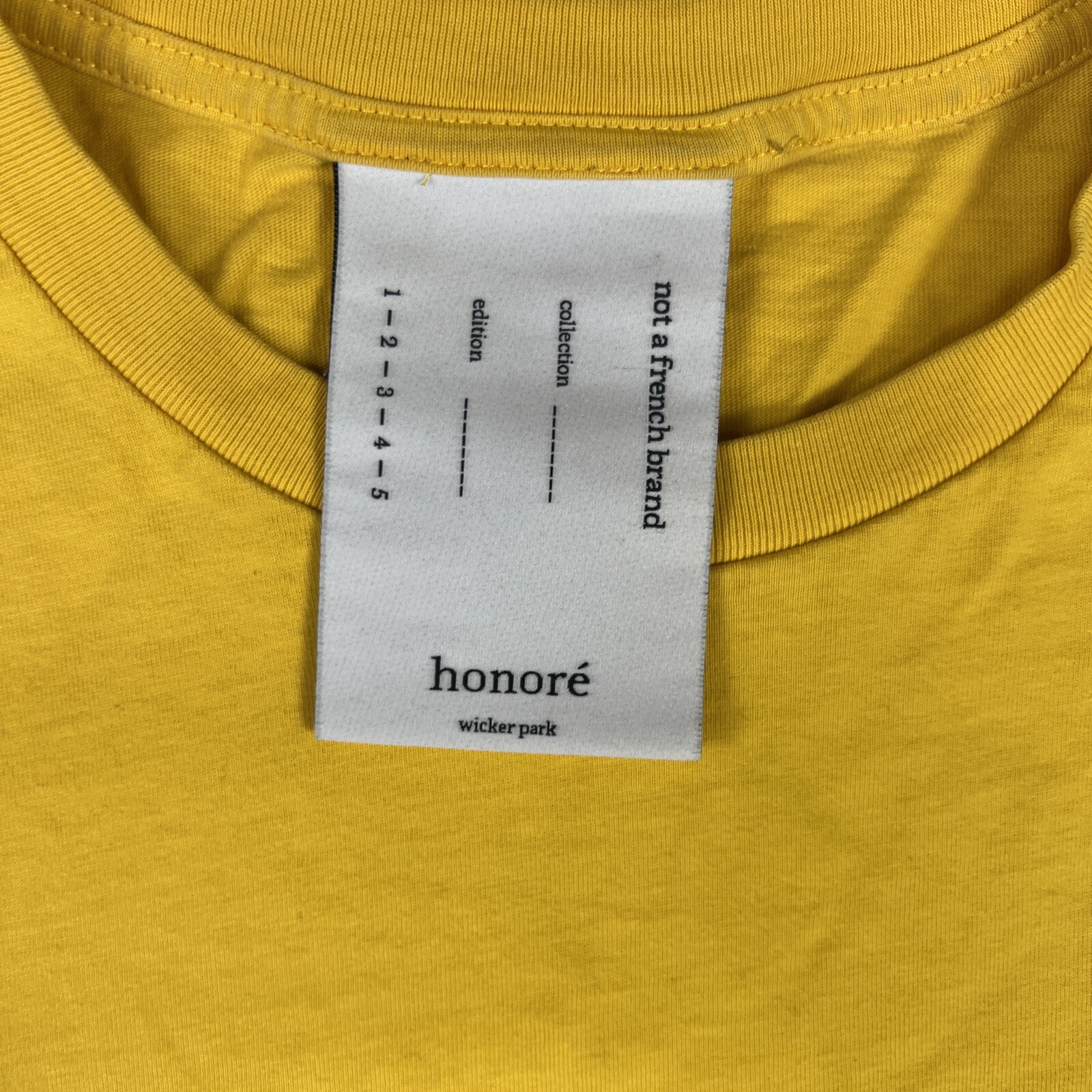 Honoré Wicker Park Men&rsquo;s 2XL Not a French Brand Designer T Shirt Yellow