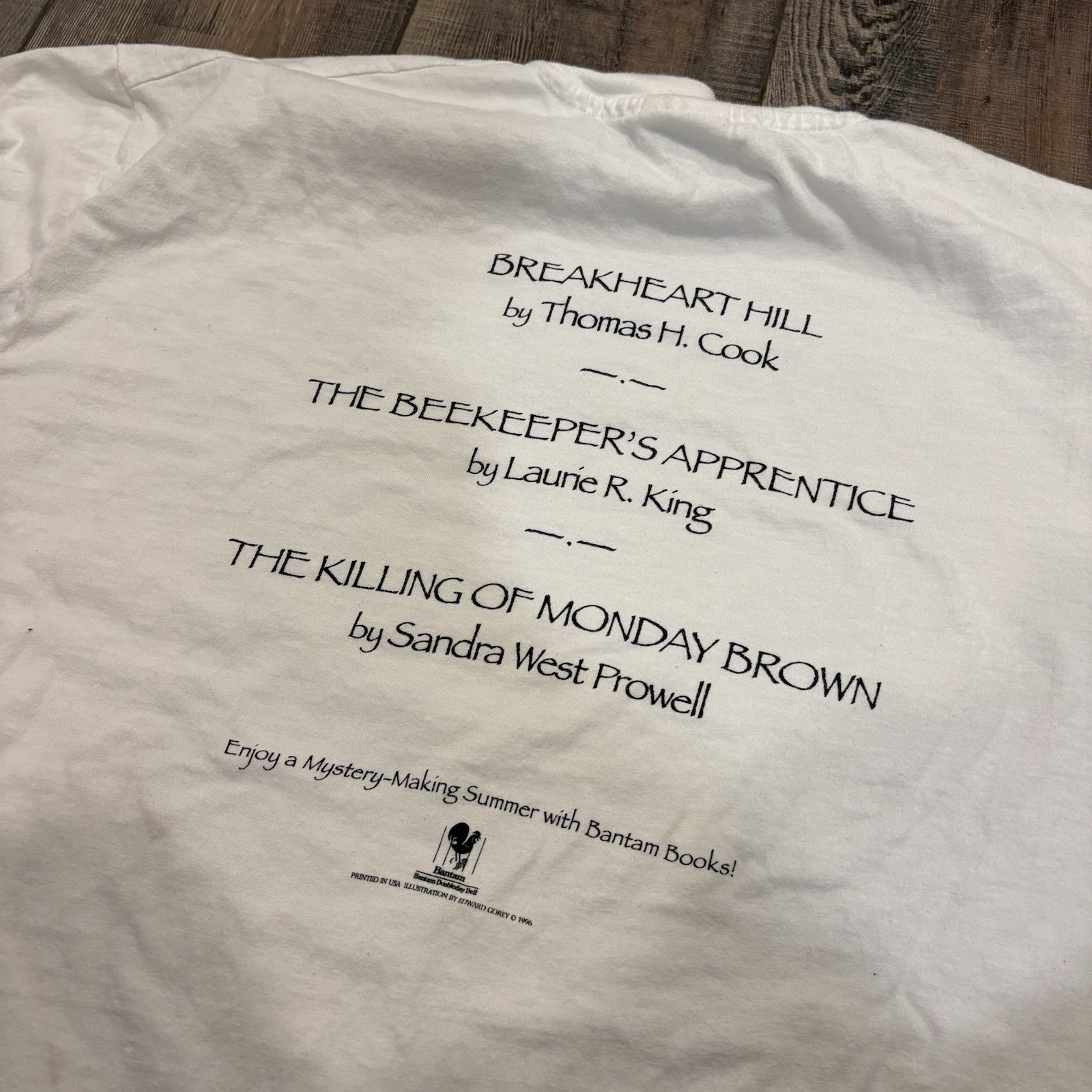 Vtg 90s Bantam Books Edward Gorey Faded Distress Shirt Art Skull Grunge 80s