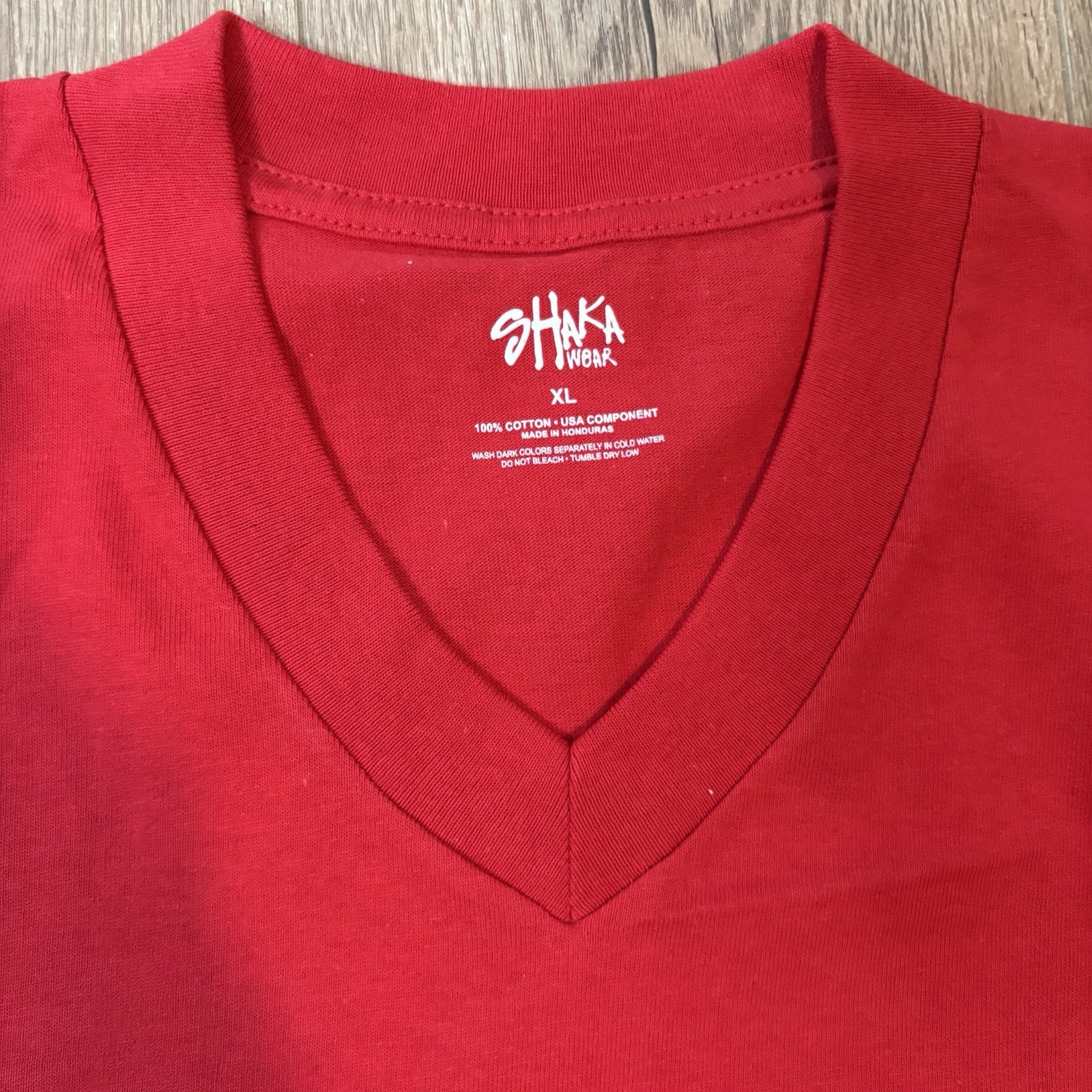 Shaka Wear Adult Active Short Sleeve V-neck Stylish Plain T Shirt SHASS