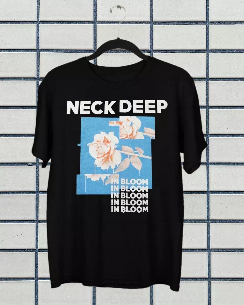 Neck Deep Band In Bloom Flower T-Shirt Cotton