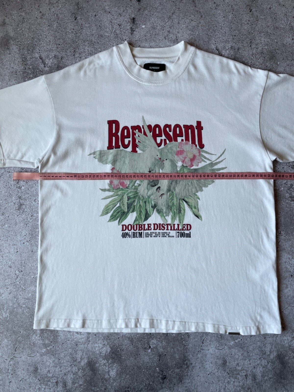 Represent DOUBLE DISTILLED FLAT WHITE T-SHIRT Size-L