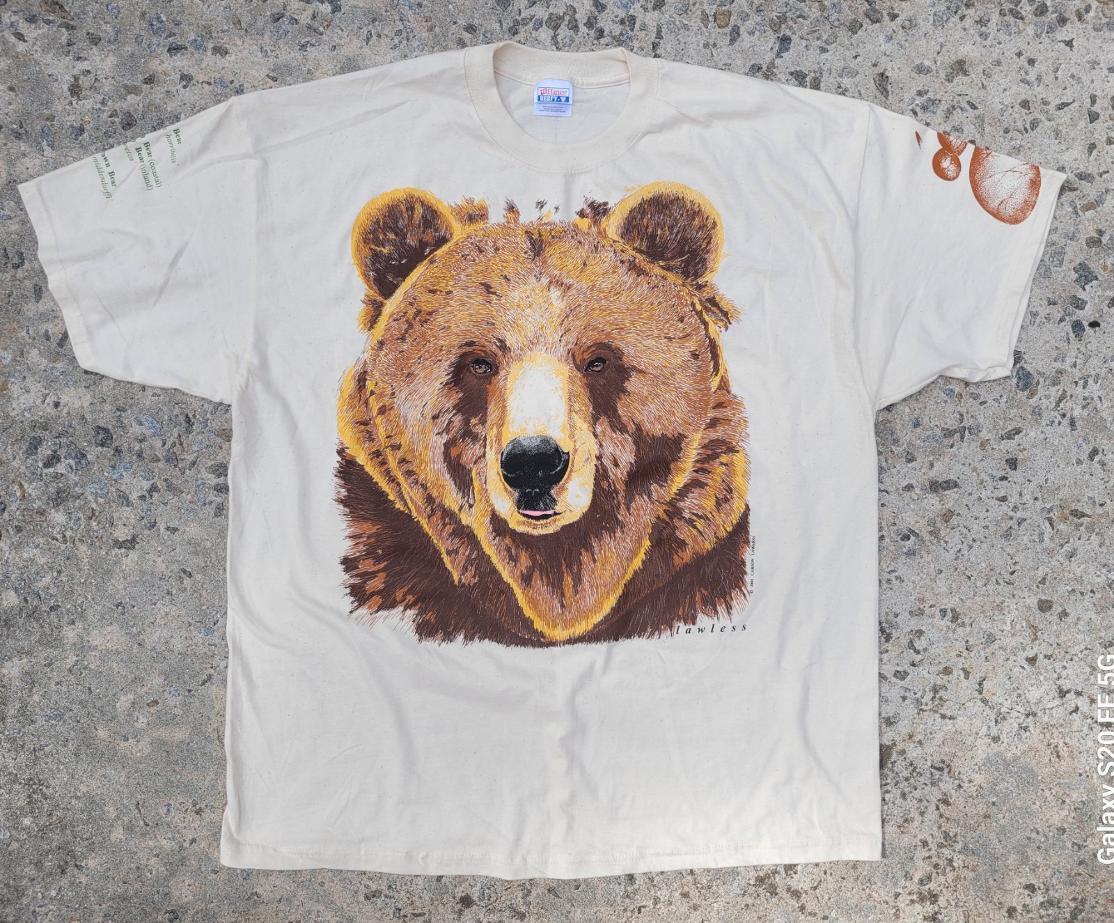 2XL Animal Lover Bear Grizzly Brown Kodiak Preshrunk Cotton Vtg 2003 Lawless NOS