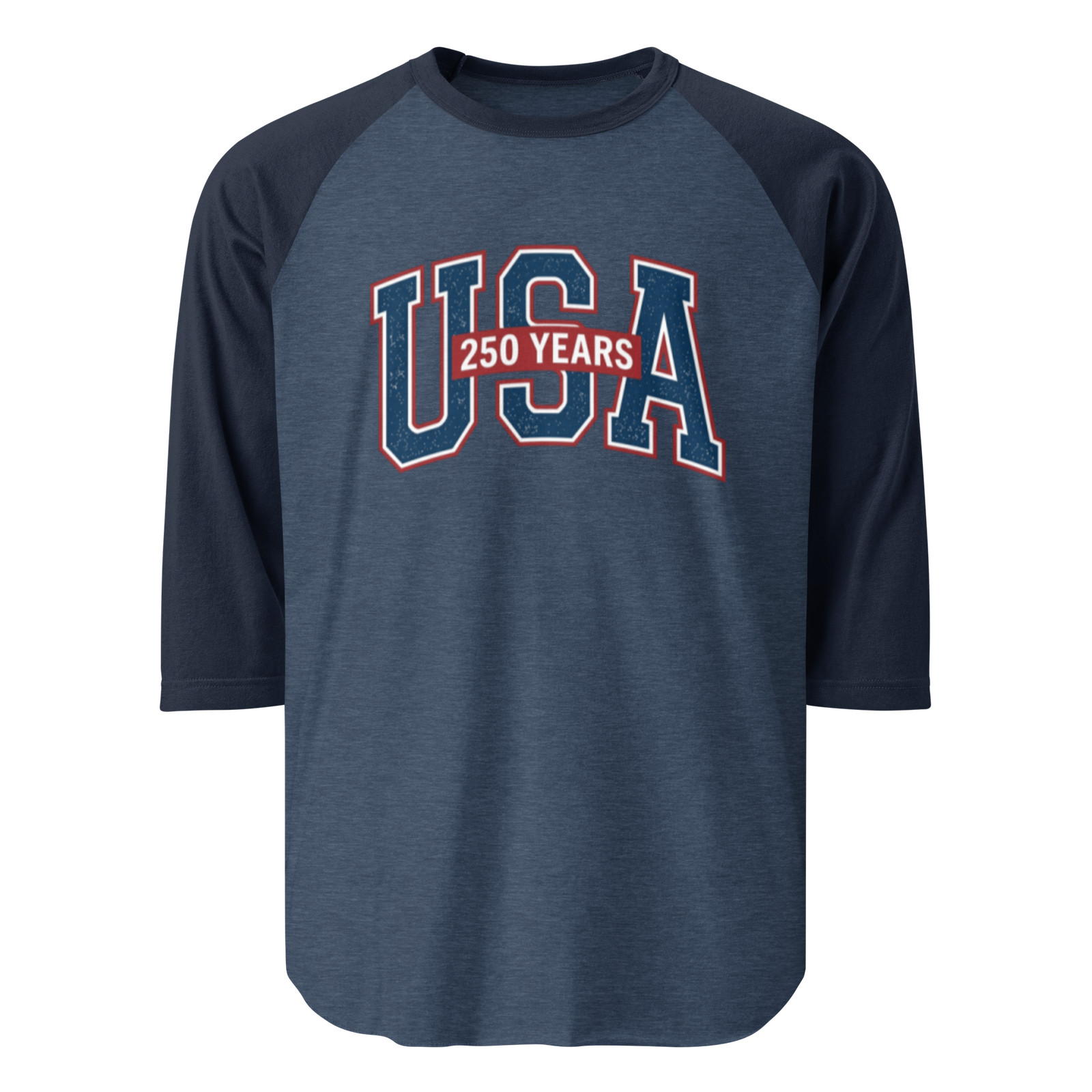 USA 250 YEARS 3/4 sleeve raglan shirt