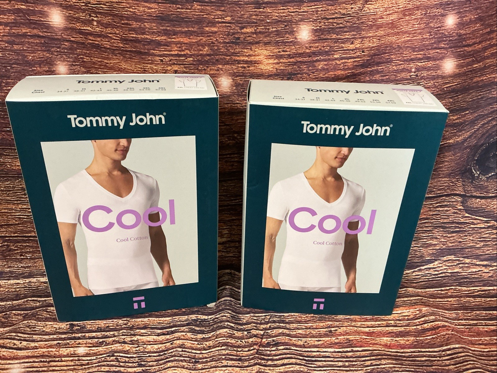 NEW Men&rsquo;s Tommy John Cool Cotton Deep V-Neck Stay-Tucked Undershirt Size XXL