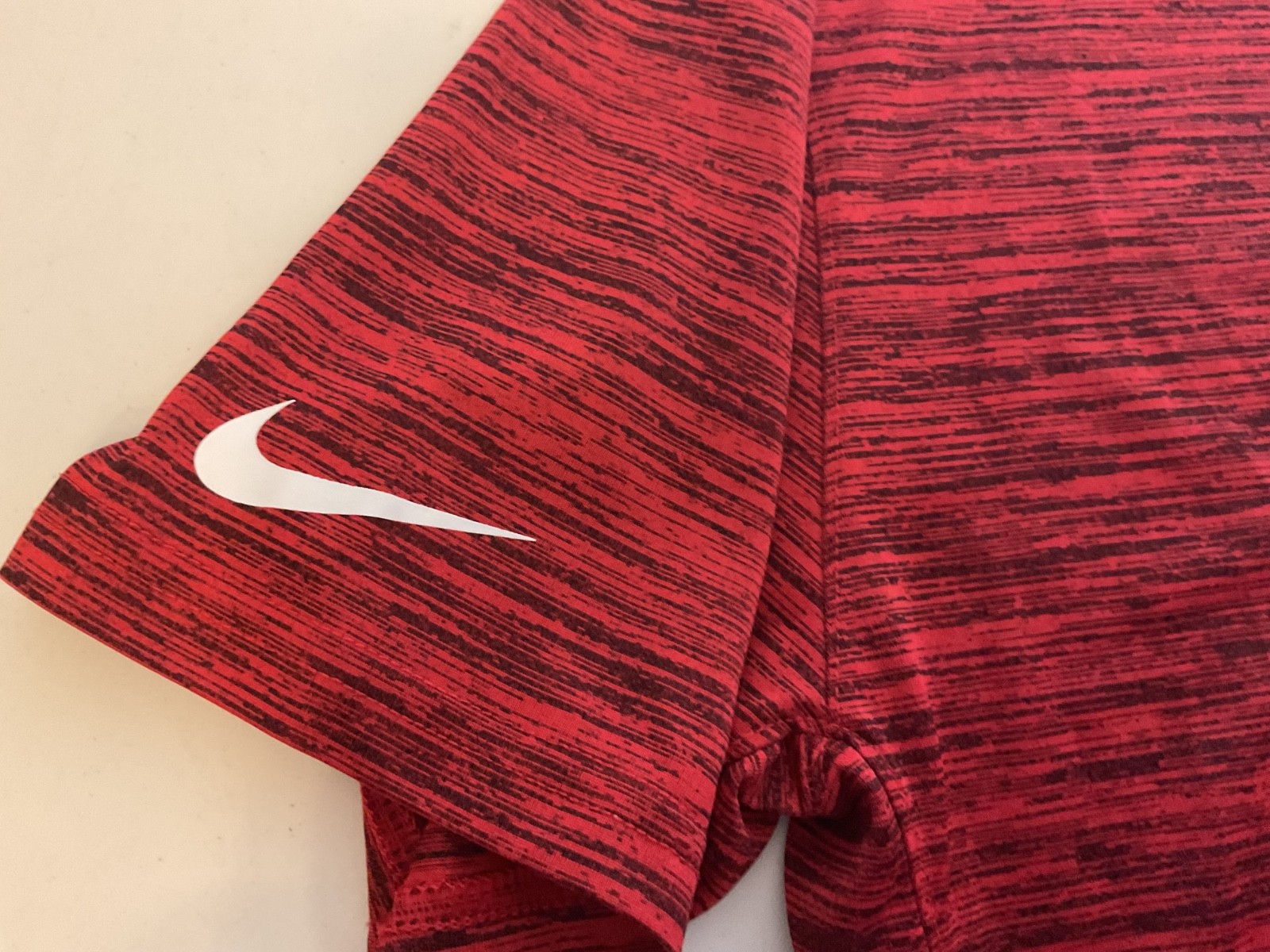 Nike NFL On Field Apparel Kansas City Chiefs Red Black heathered SS T shirt sz M