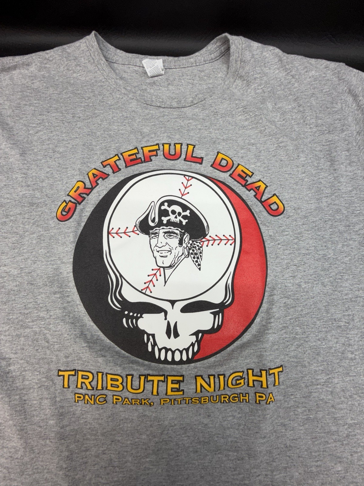 Pittsburgh Pirates Grateful Dead Tribute Night PNC Park T Shirt XL Gray Concert