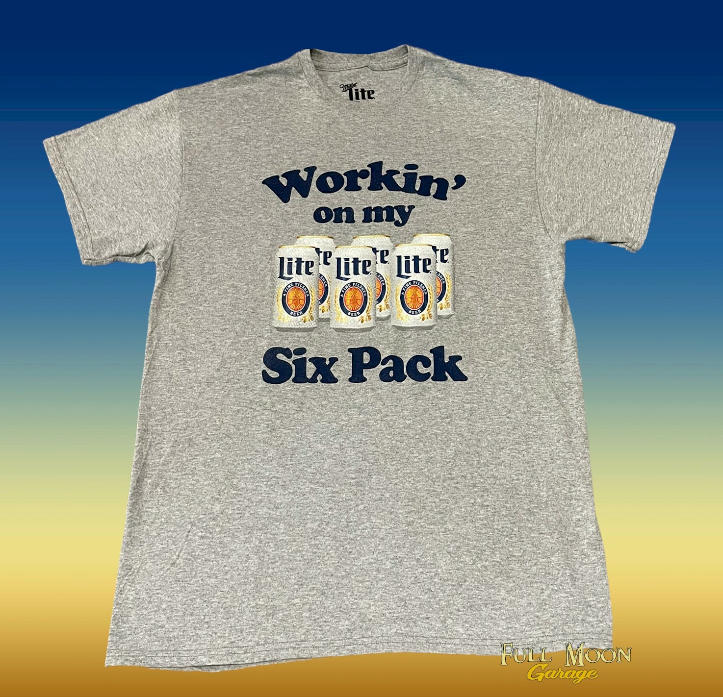 New Miller Lite Beer Working On My Six Pack 6 Mens Vintage Classic T-Shirt