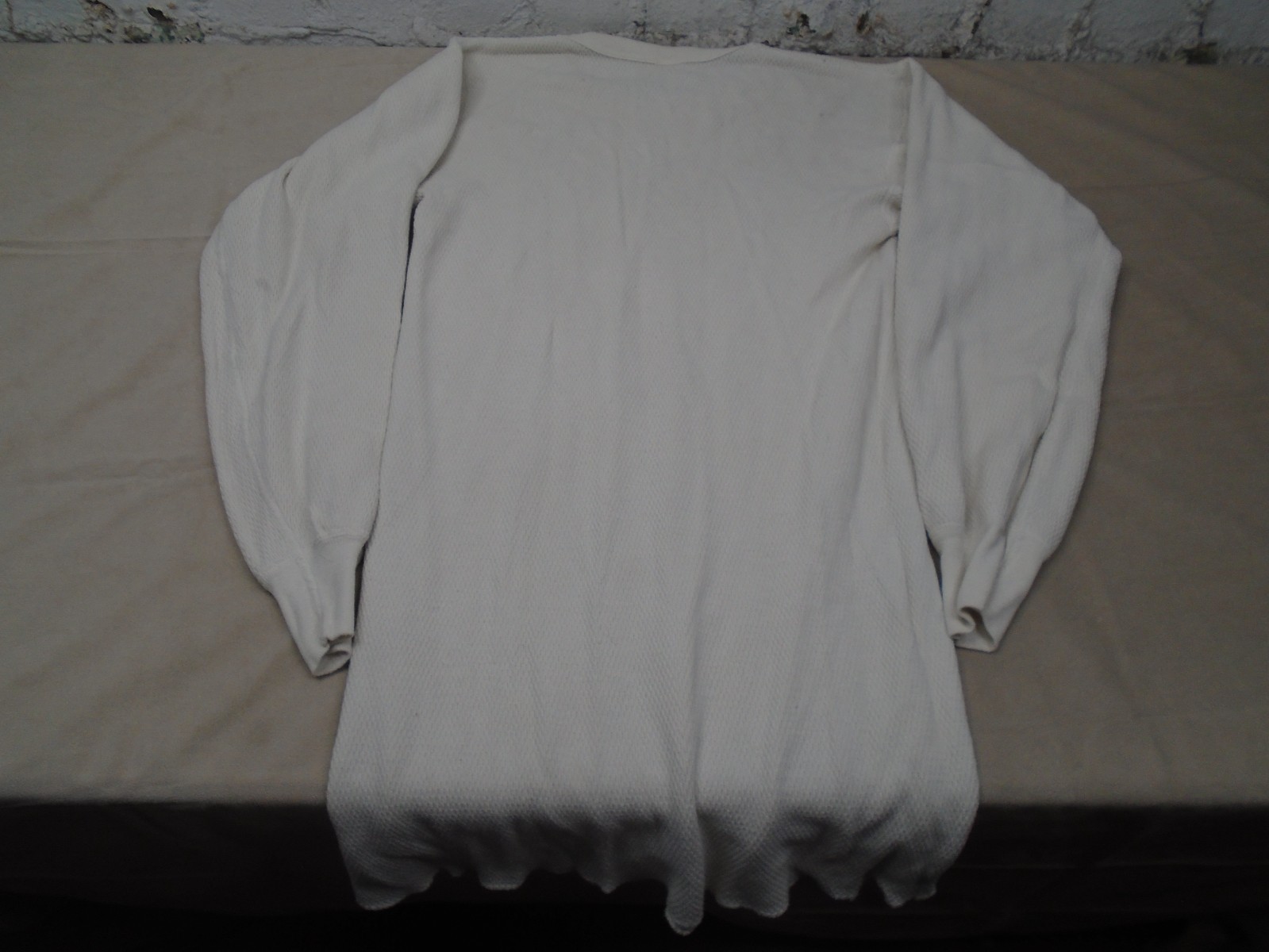 Vintage 70s JC Penny Waffle Knit Thermal Shirt XL 100% Combed Cotton Grunge *