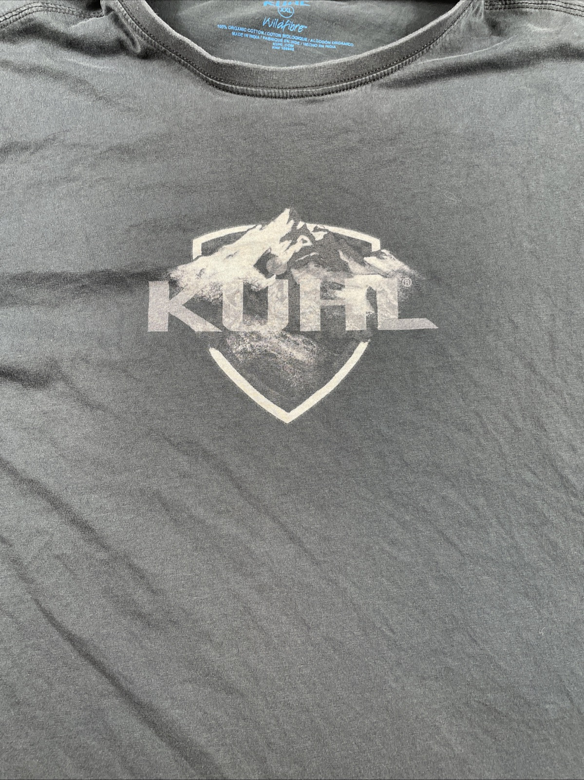 Kuhl Shirt Adult Large Gray Wildfibre Trail Outdoor Mountain Short Sleeve Mens