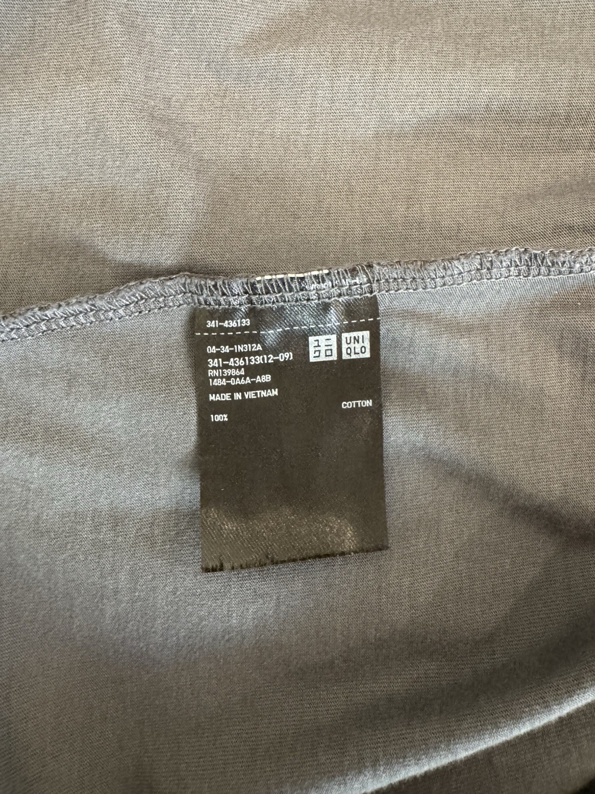 Uniqlo x Jil Sander +J Supima® Cotton Relaxed Fit T-Shirt Dark Grey Size Small