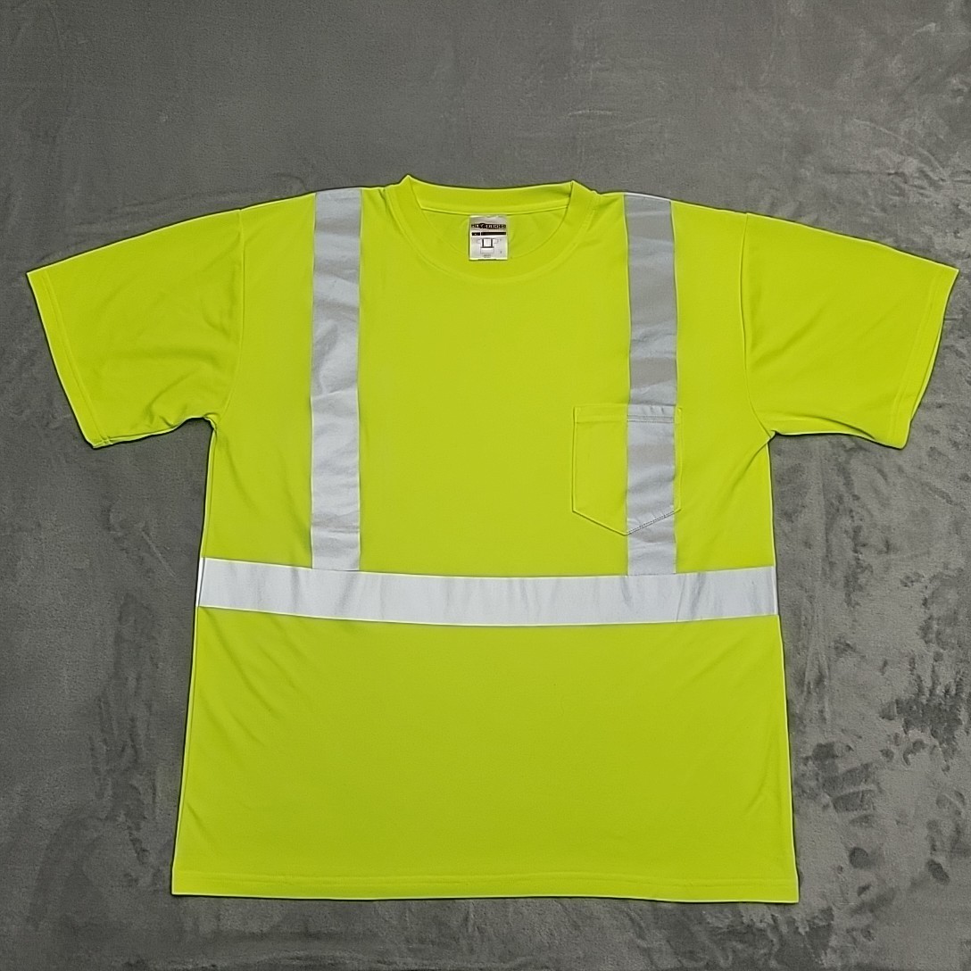 ML Kishigo Safety Shirt Mens XL Yellow Hi Vis Reflective ANSI 9110 Workwear