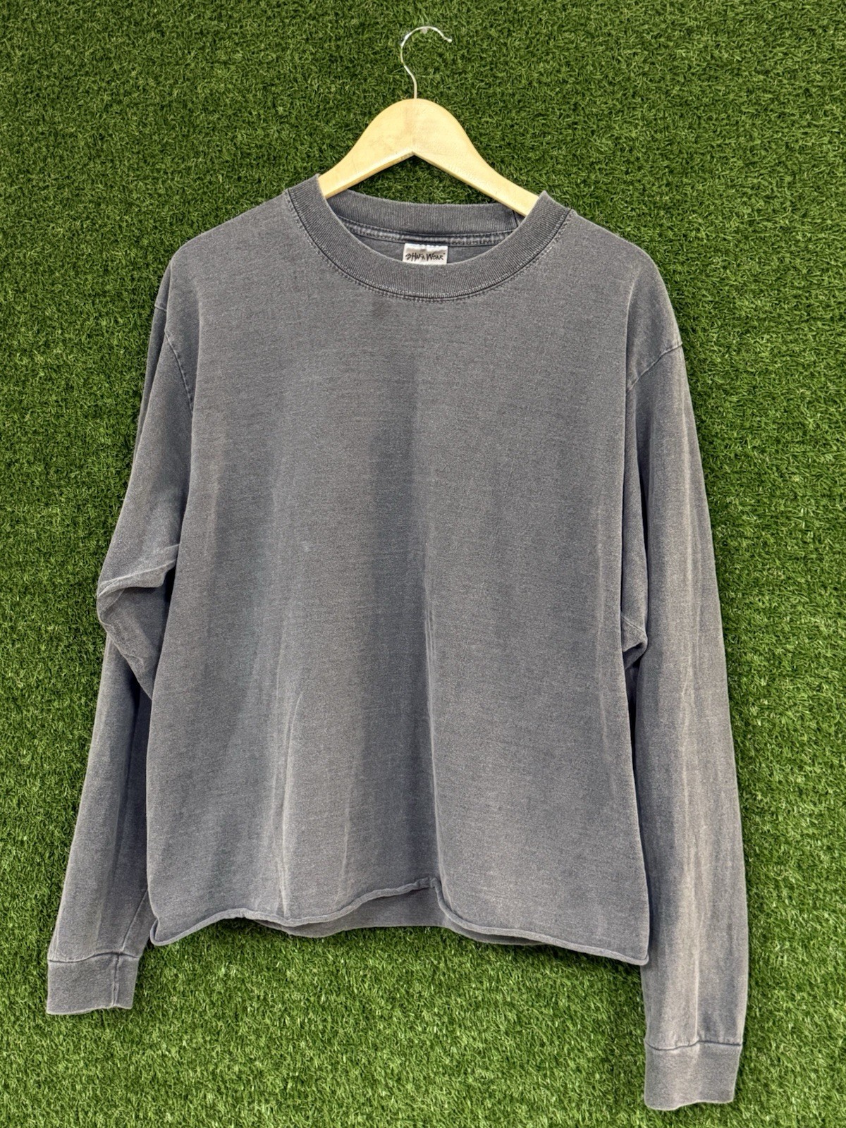 Shaka Wear Super Max Heavy Grey Dye Long Sleeve Shirt Large
