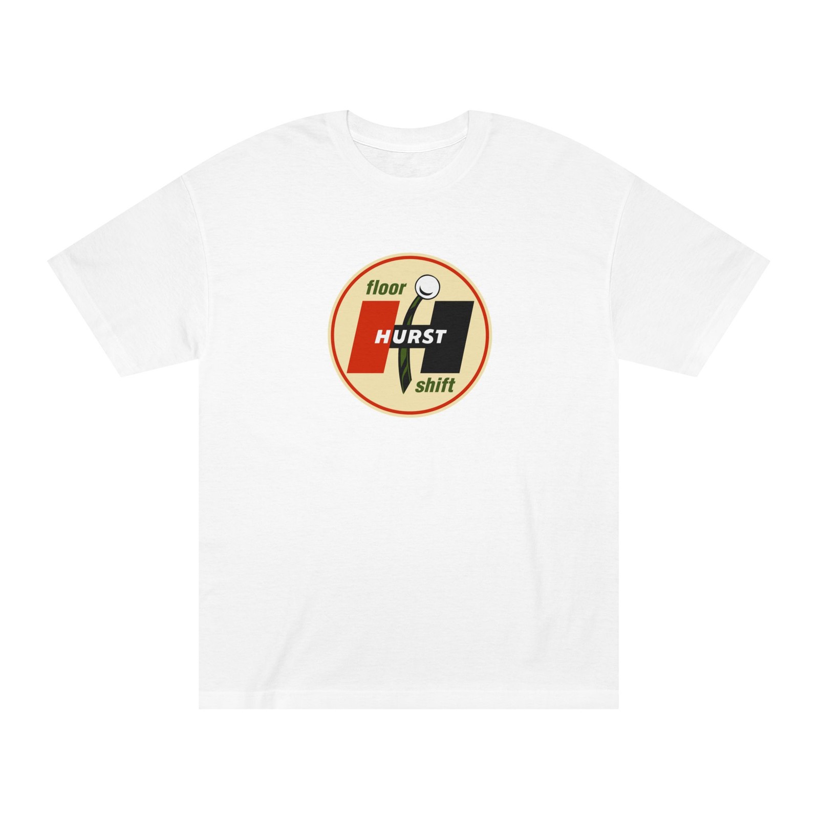 Hurst Floor Shift Tee | Vintage Muscle Car Hot Rod 4 Speed Logo