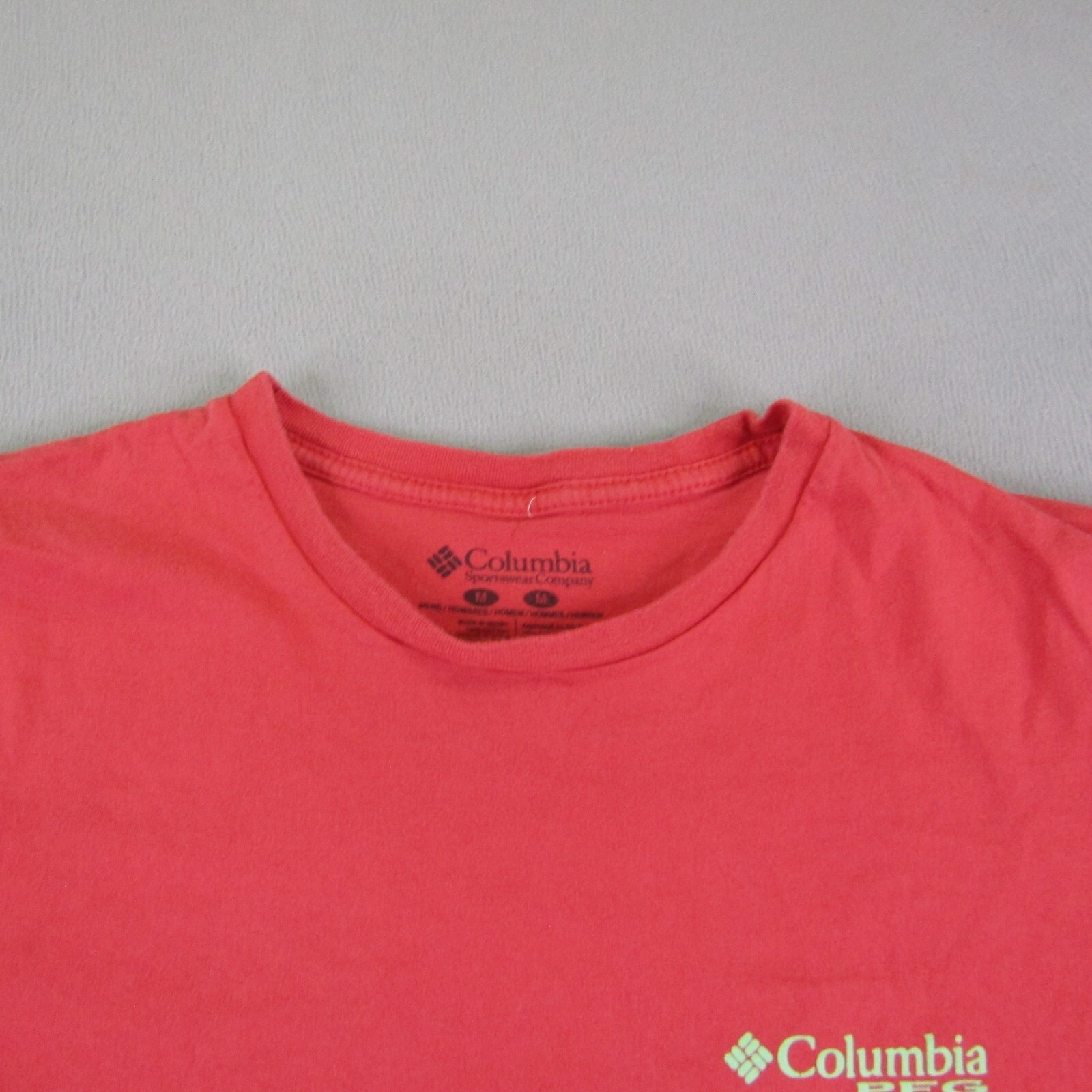 Columbia Shirt Mens Medium Red PFG Performance Fishing Gear Camping Outdoors Tee