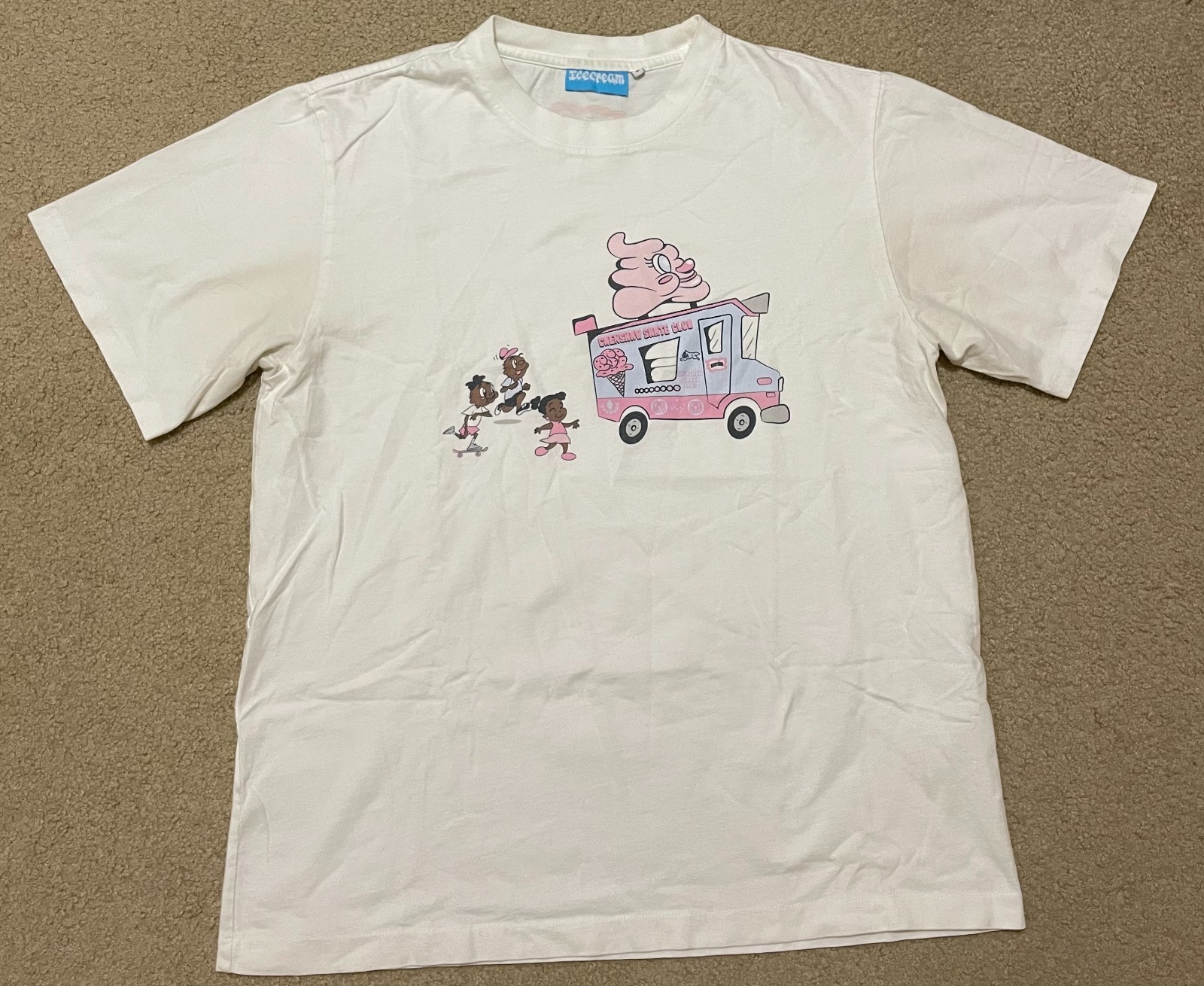 VTG Ice Cream Crenshaw Skate Club T-Shirt Men&rsquo;s L White Pharrell BBC Streetwear