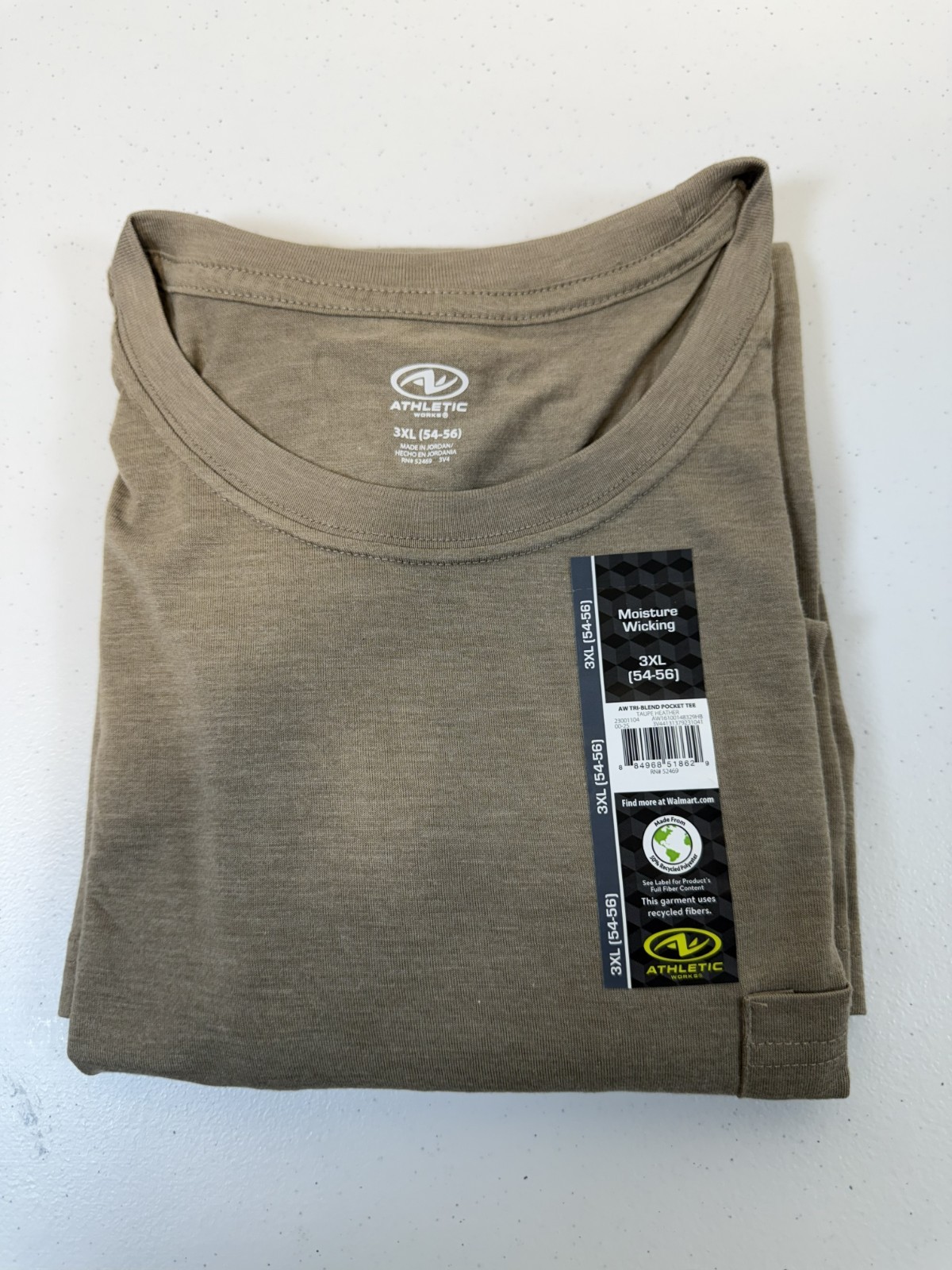 Men&rsquo;s Shirts, (New w/tags), Athletic Works, S/S Crew Neck Pocket Tee 3XL (54-56)