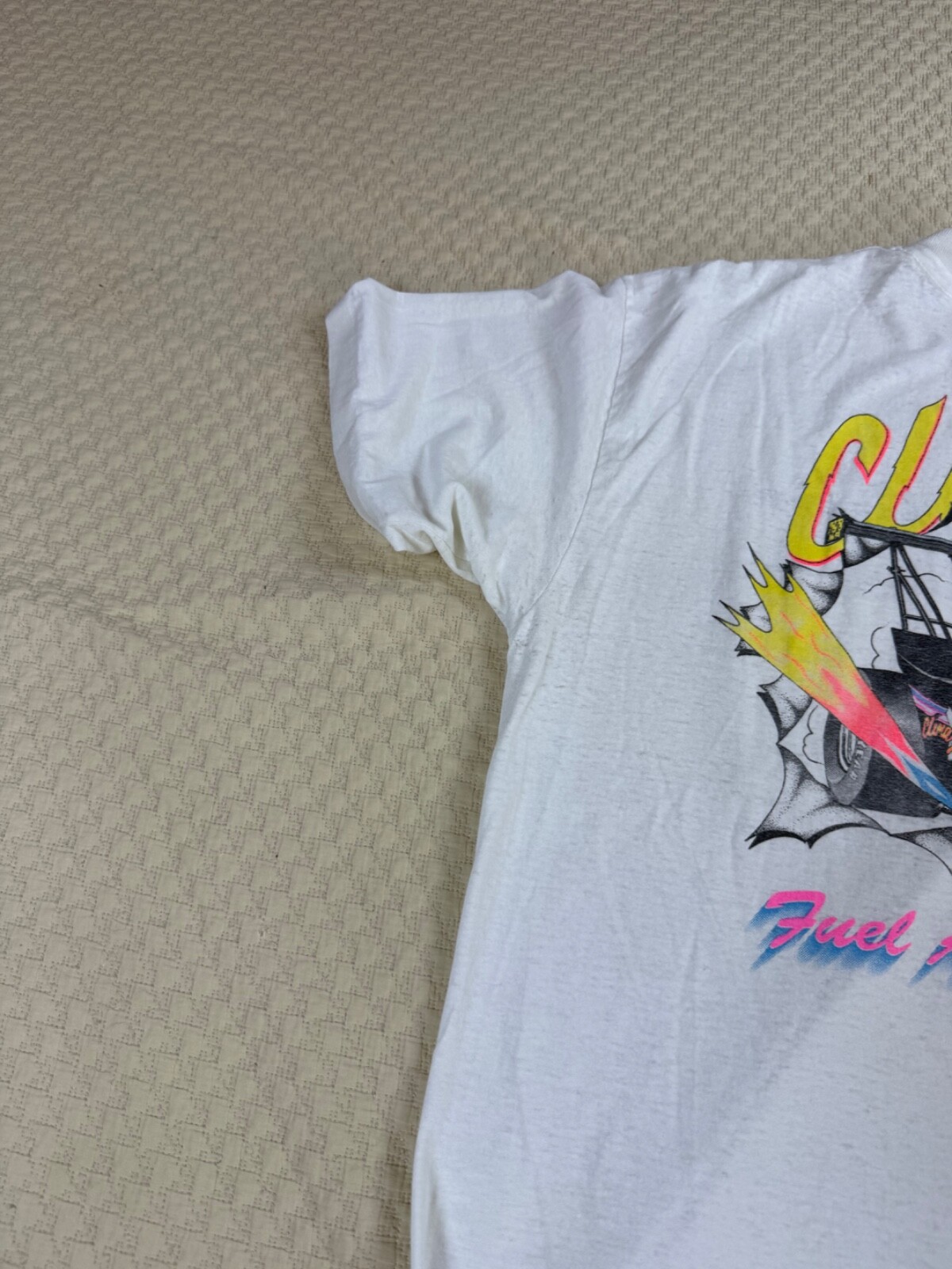 Vintage 80s Fuel Altereds Forever Drag Racing Tee Hanes Single Stitch | Size XL