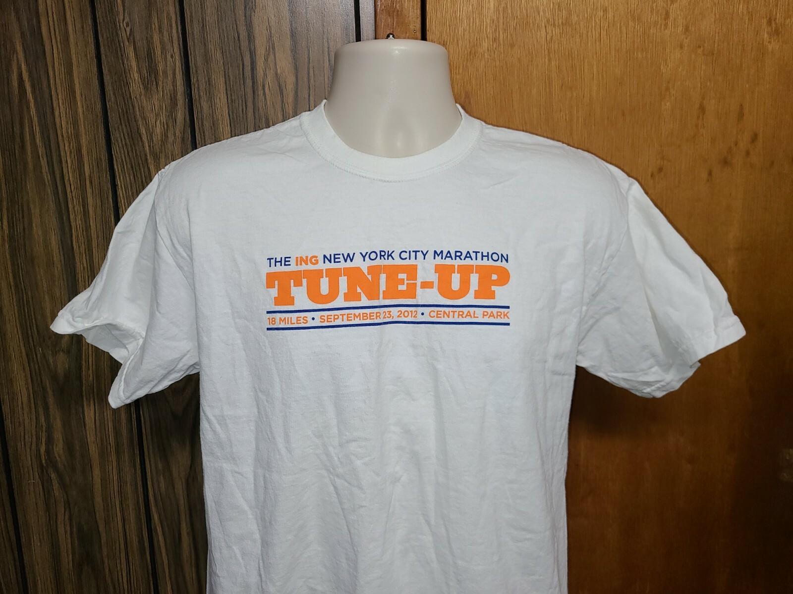 2012 The Ing New York City Marathon Tune Up 18 Miles Run Adult M White TShirt