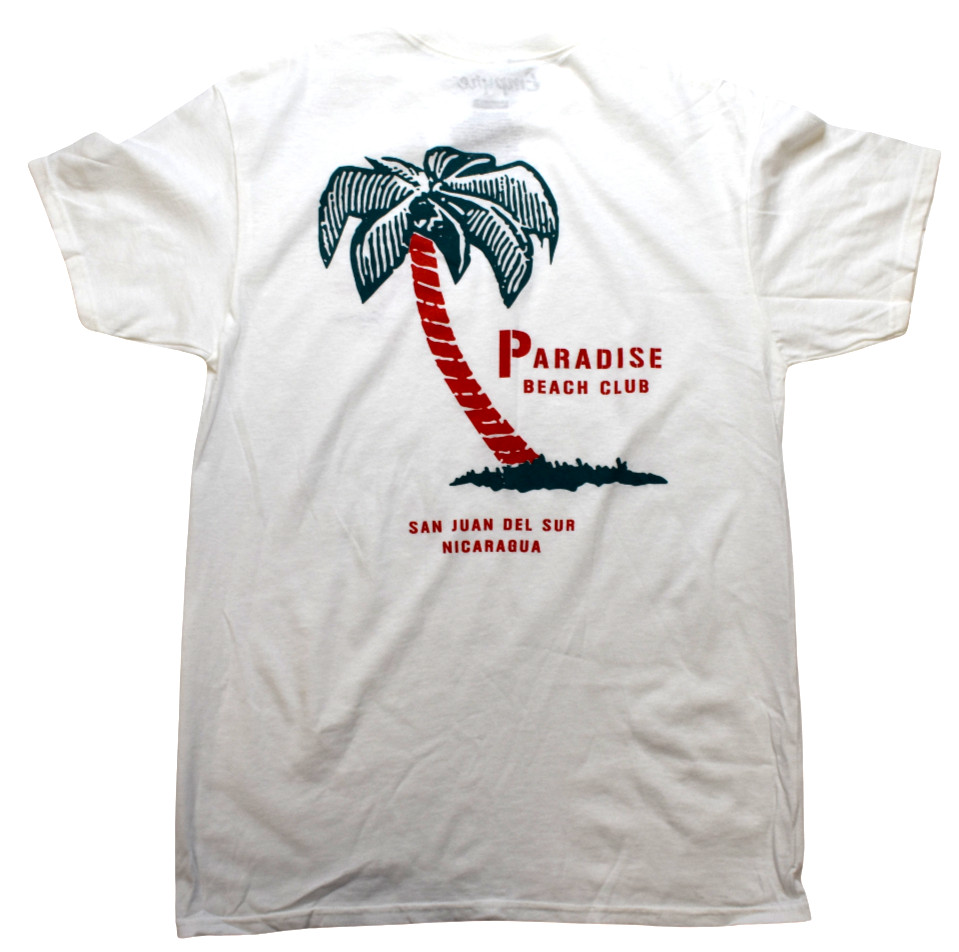 Empyre Mens Paradise Beach Club Palm Tree Print Streetwear White Shirt NWT S-2XL