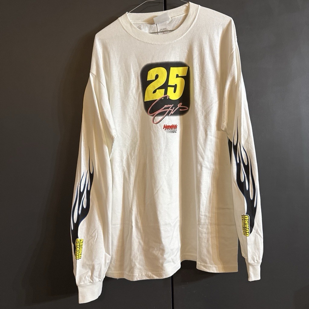 Vintage 2007 CASEY MEARS Flame Long Sleeve Shirt Men’s Large NASCAR Hendrick VTG