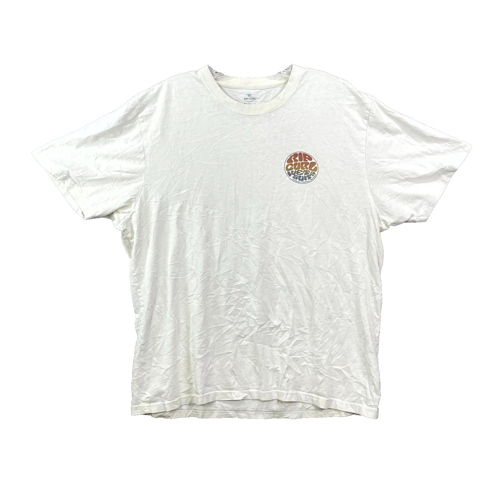 Rip Curl T Shirt Mens XL White Relaxed Fit Graphic Print Preppy Skate Streetwear