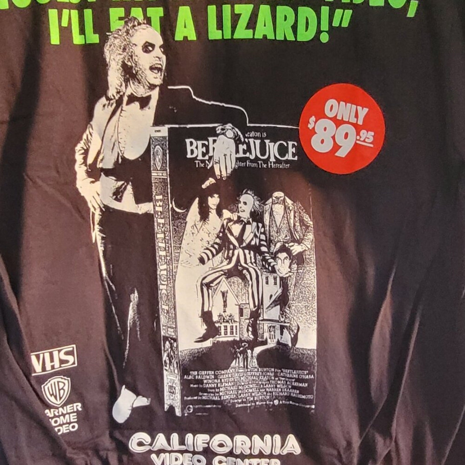 Rucking Fotten Beetlejuice VHS Promo T-Shirt Large Comfort Colors Double Sided
