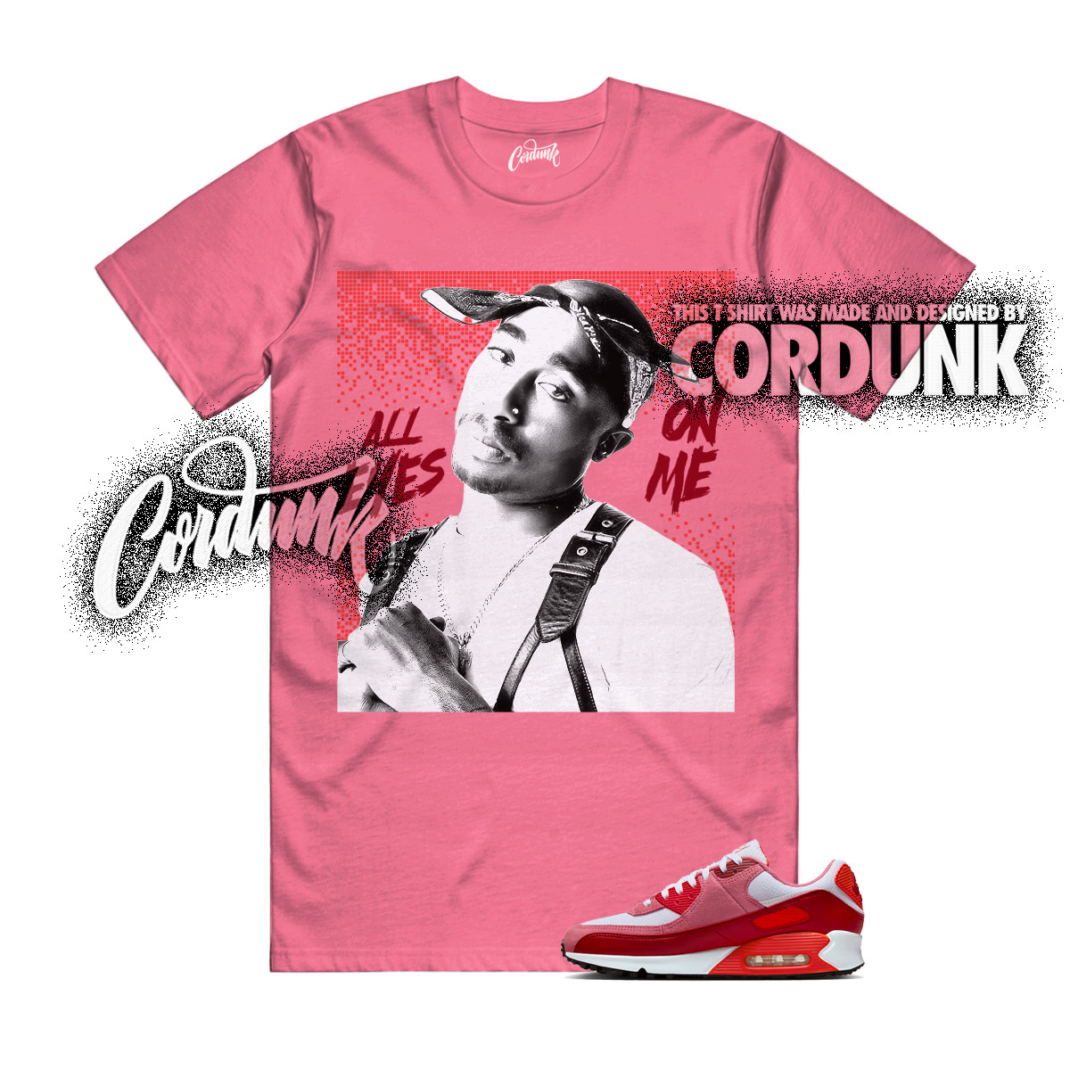 Air Max 90 Peony Light Crimson Team White Valentines Day 2026 T Shirt Match TP