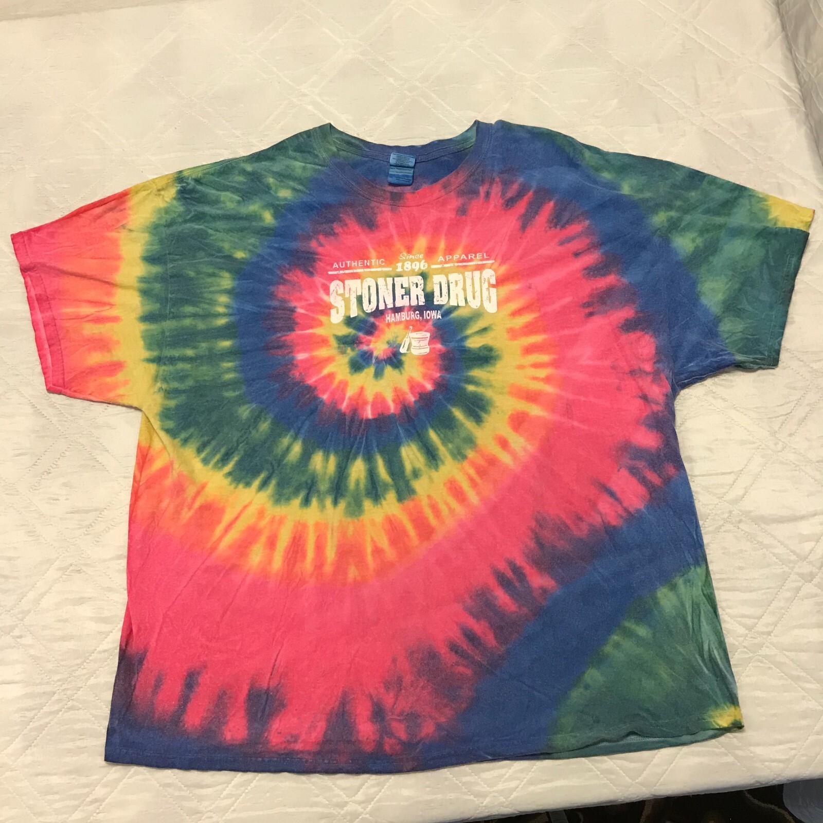 Stoner Drug Hamburg Iowa Well Worn Tie-dye T shirt 3XL