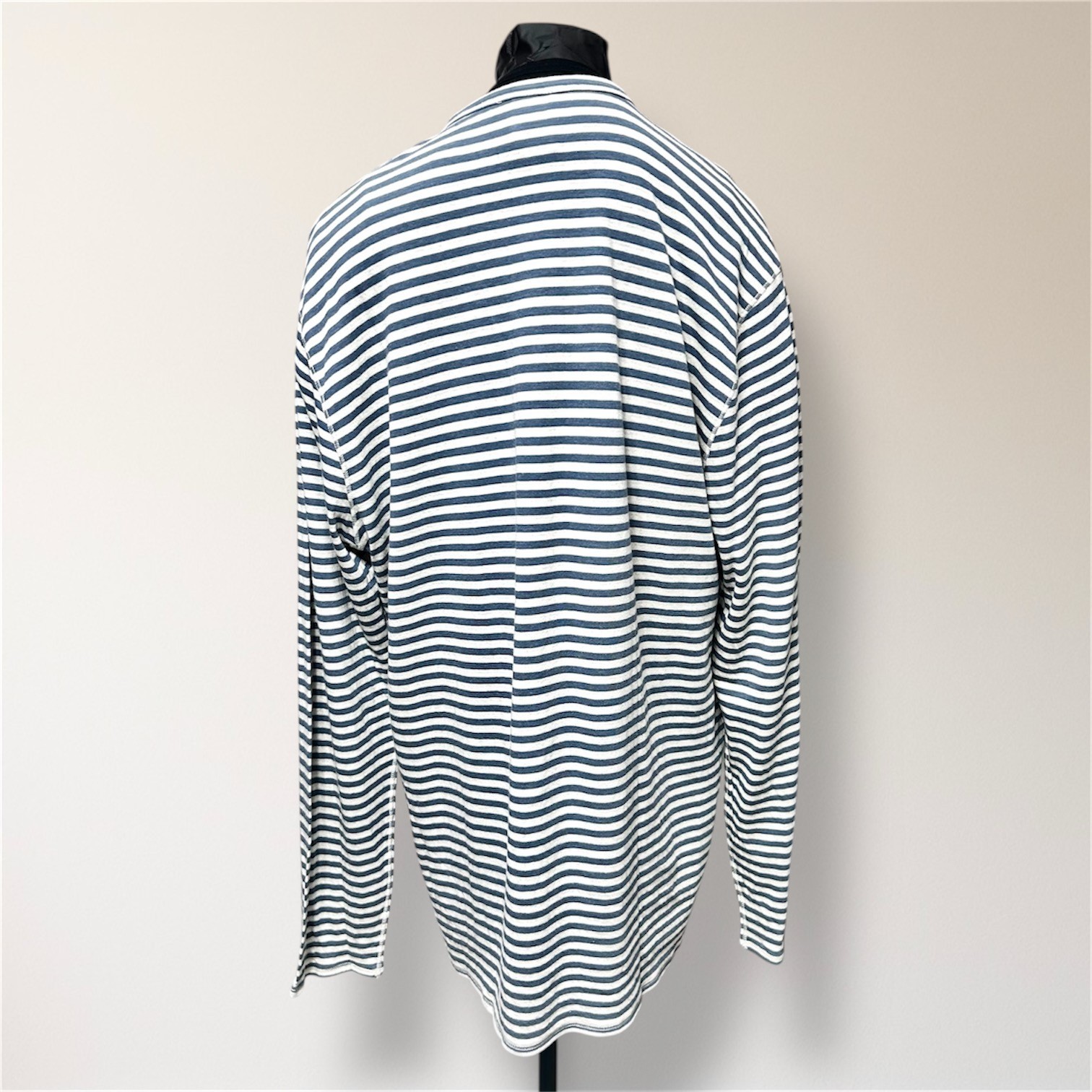 Faherty XXL Reversible Cloud LS Tee Stone Peak Stripe Pima Cotton Soft Coastal