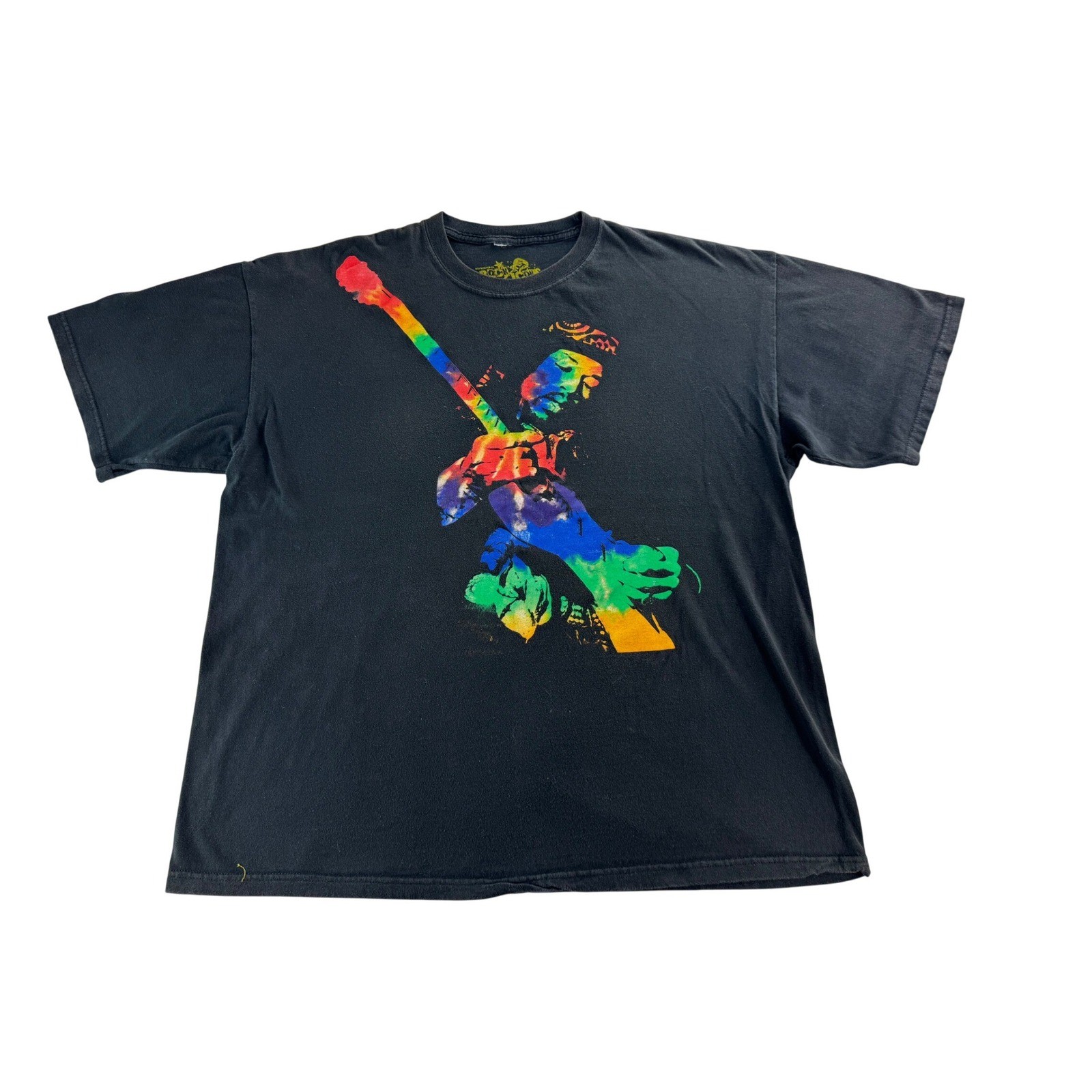 Rock Icons Jimi Hendrix Tie Dye Graphic T Shirt XL-EG Black 2009 Near Vintage