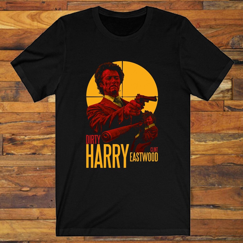 Dirty Harry Clint Eastwood Men&rsquo;s Black Size S to 5XL