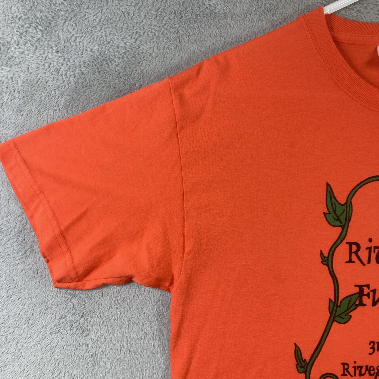 Vintage 2003 Shirt Adult Medium Orange Rives Fall Festival Pumpkin Graphic Tee