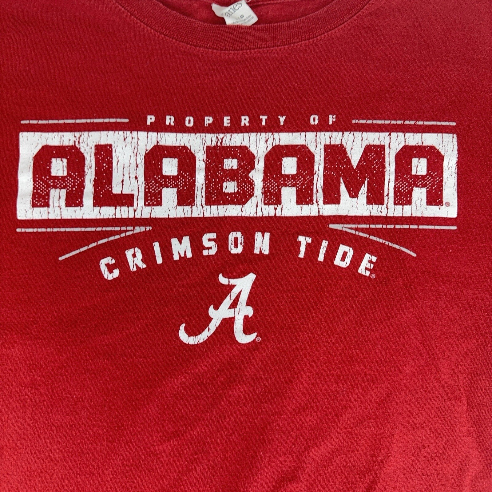 Property of Alabama Crimson Tide T Shirt Mens Large Tee