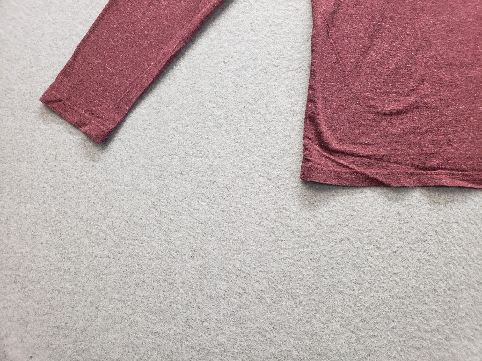 Banana Republic Men T Shirt L Burgundy Heather Crew Neck Long Sleeve Classic Tee