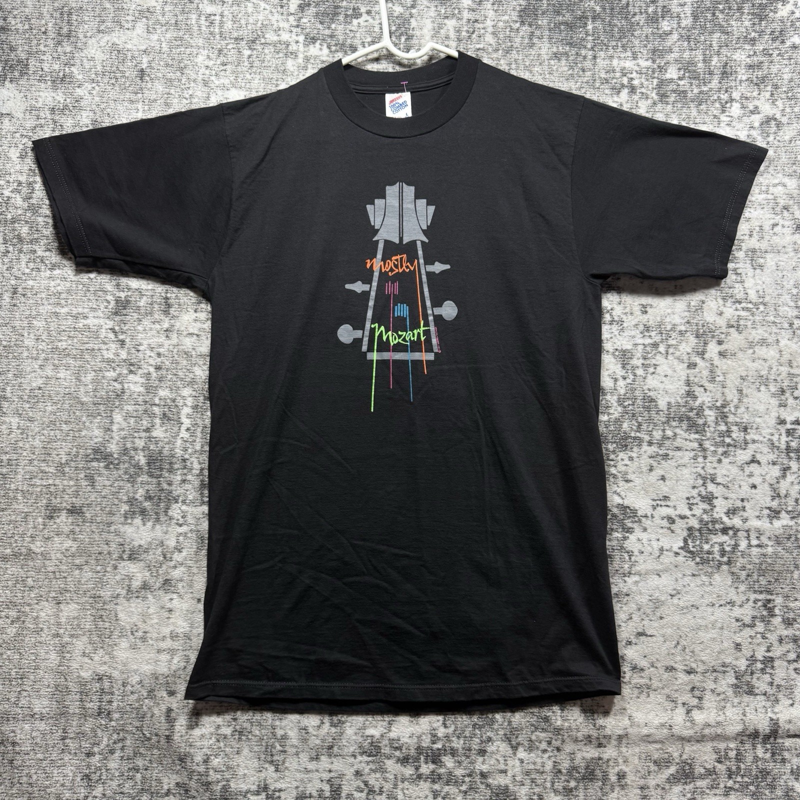 Vintage 90s Y2K Mostly Mozart Art Tee Shirt Mens Medium Unique Artist Composer