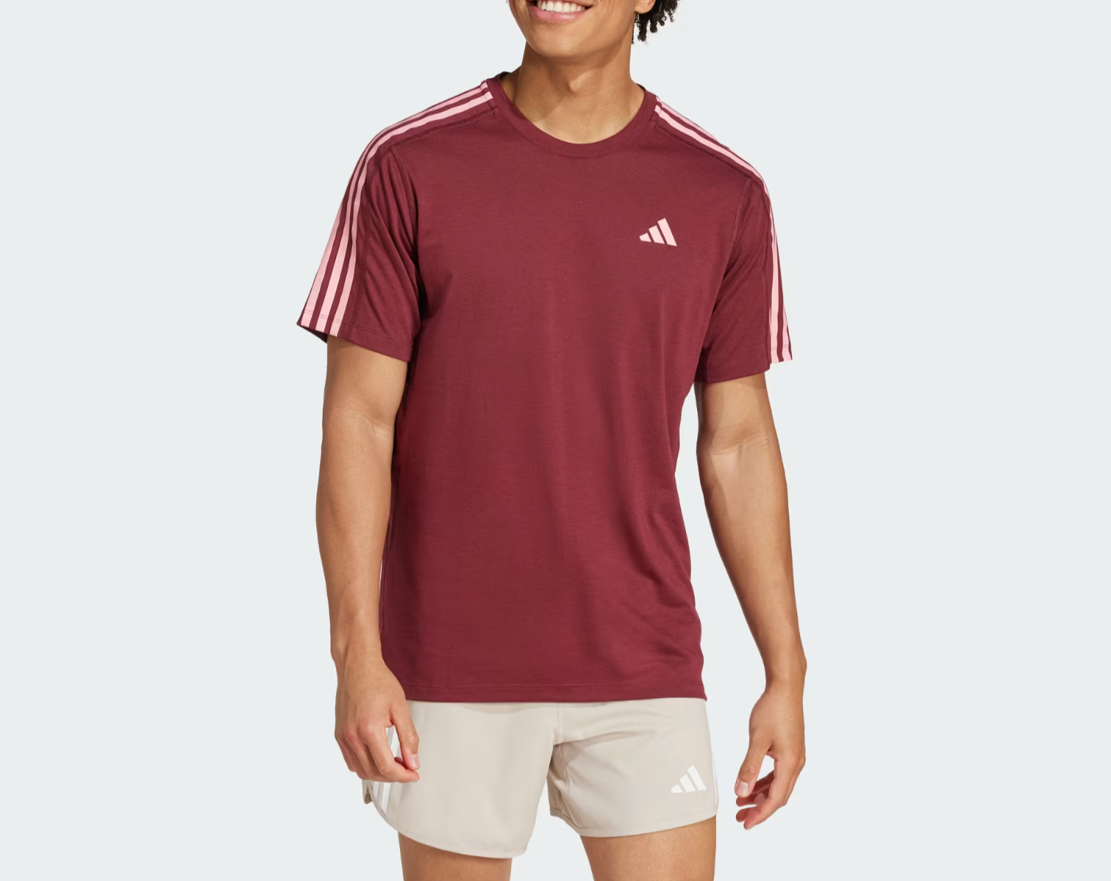 Adidas Aeroready Own the Run 3-Stripes S/S PERFORMANCE T-SHIRT SZ: 2XL 2X XXL