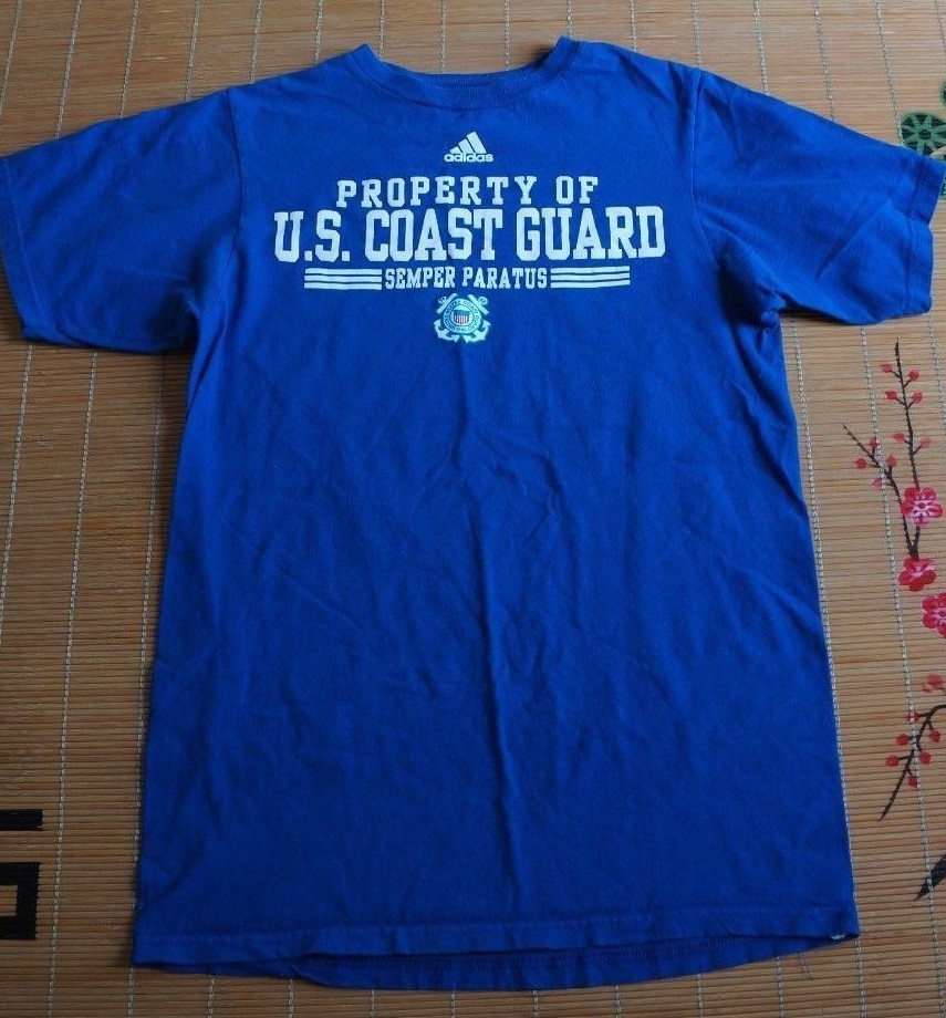 Adidas The Go To Tee Property of U.S. Cost Guard Semper Paratus Blue Men&rsquo;s Sz S
