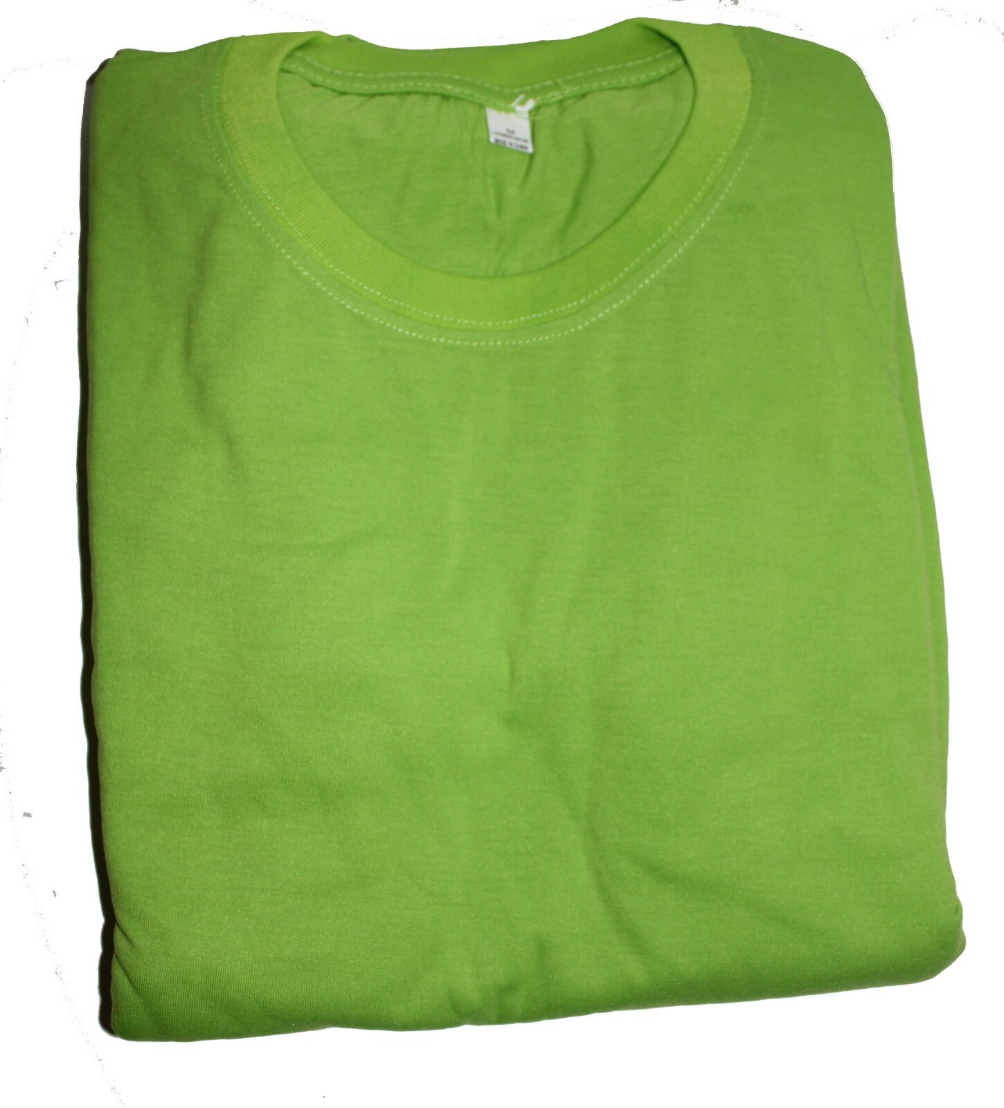 Solid Bright Color T Shirt, Green, Pink, Round Neck, Short Sleeves Size M Unisex