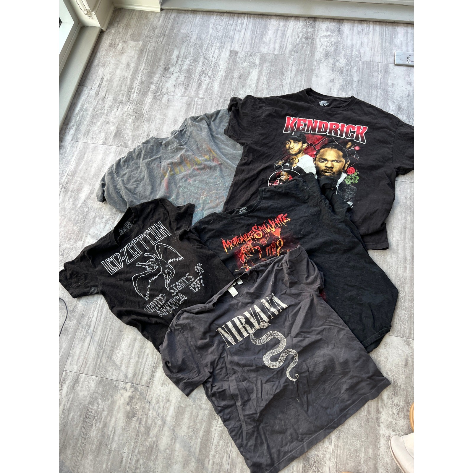 Bulk Lot 25 Graphic Band Tees Nirvana Led Zeppelin Rolling Stones Rap Rock