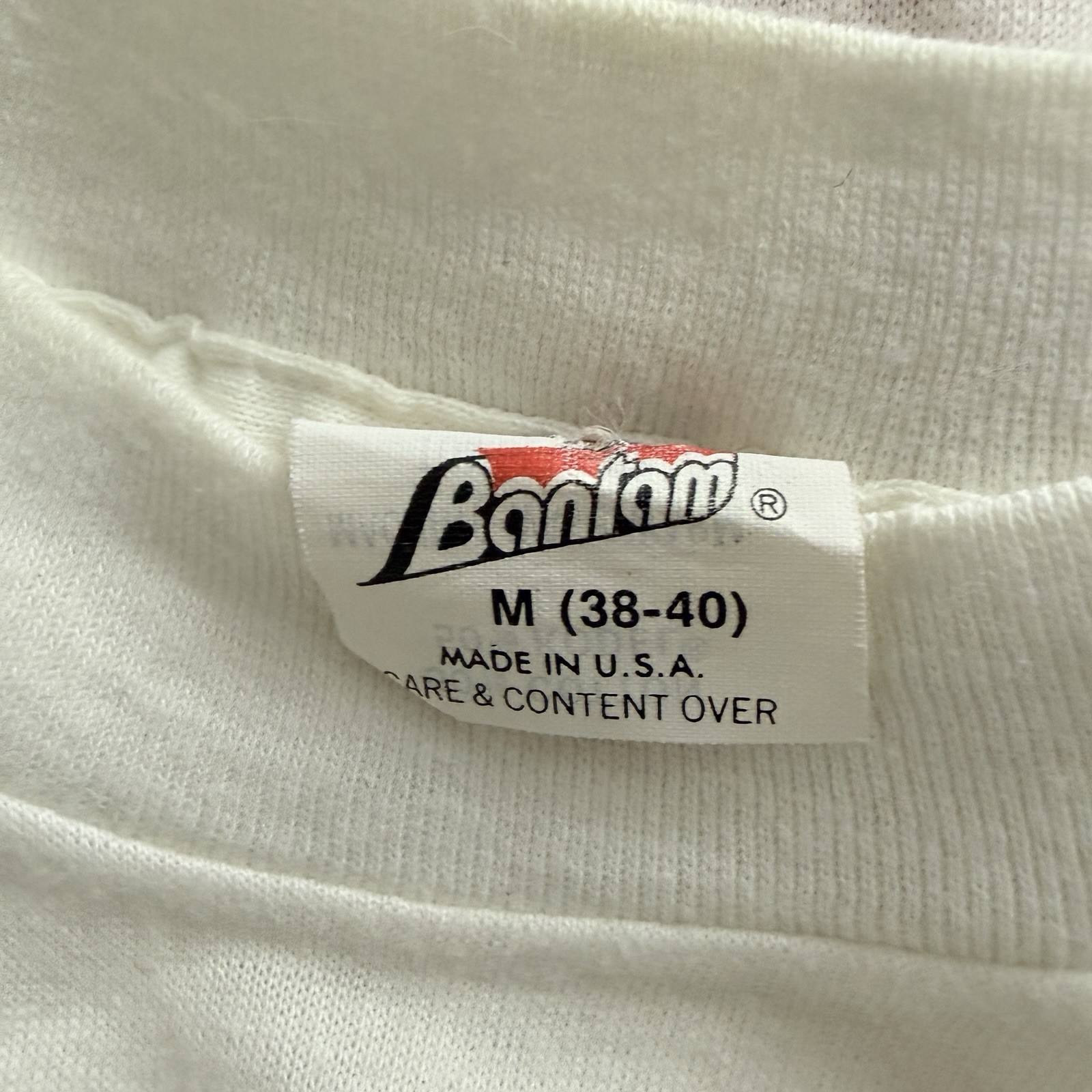 VTG Bantam White Freedom Run 1984 Graphic Tee Mens Size M USA Single Stitch