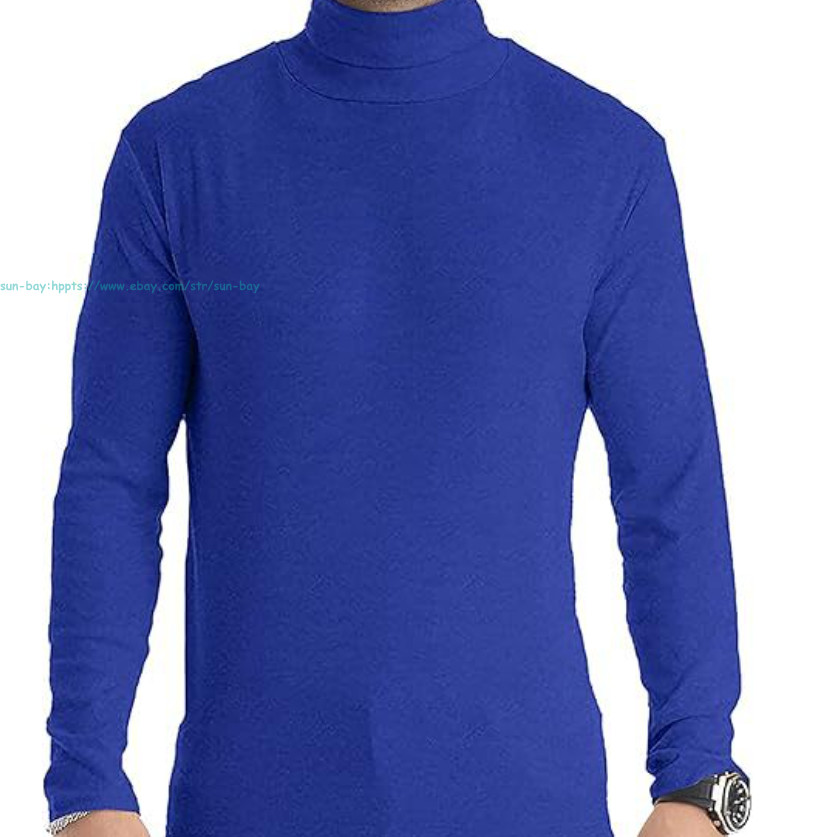 Men Lightweight Long Sleeve Knitted Pullover Tops Turtleneck base layer T-Shirts