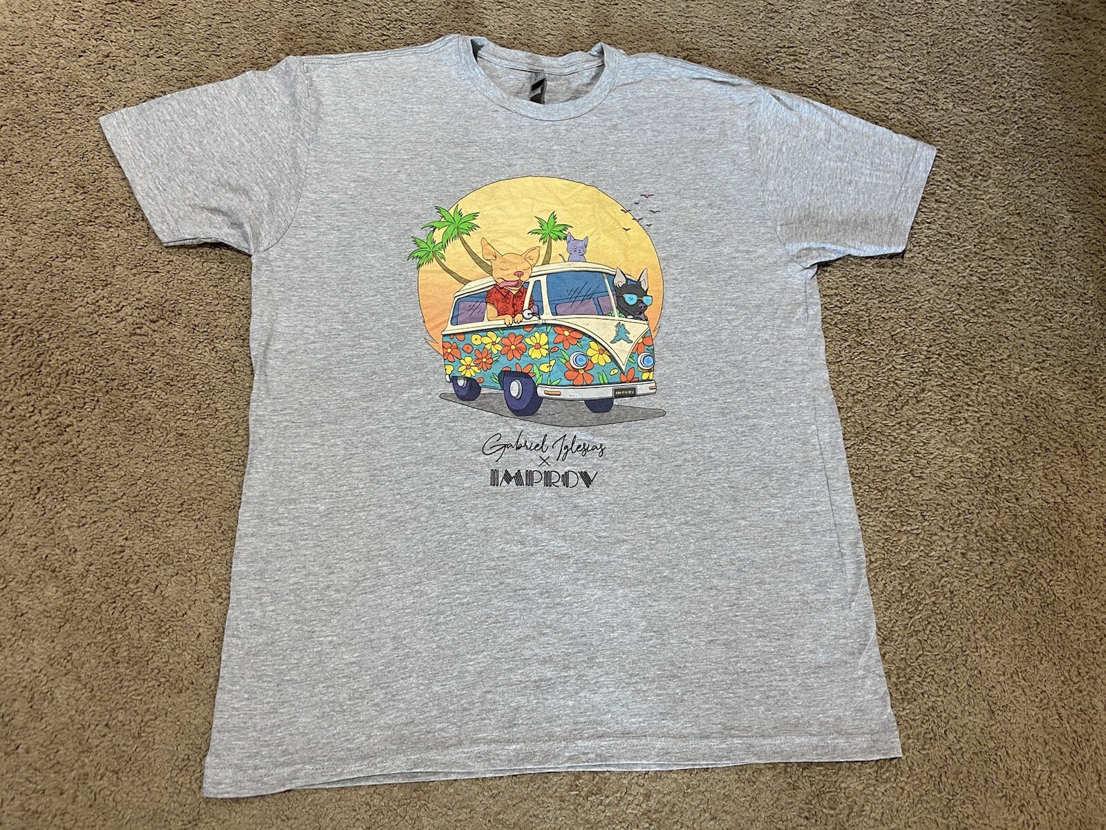 Gabriel Iglesias X Improv ASPCA Collab Gray T-Shirt Men’s Adult Size XL NLA Tag