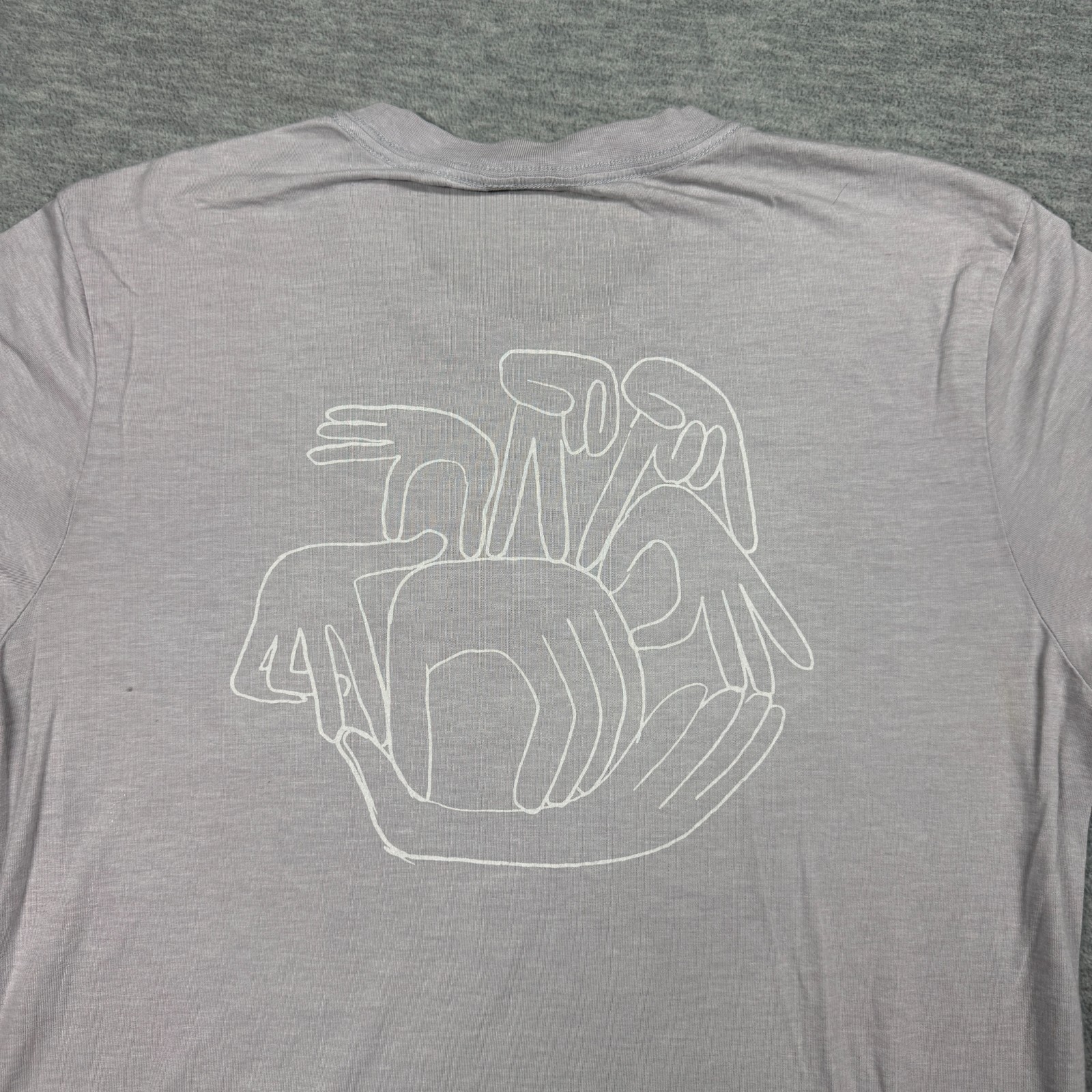 Allbirds T-Shirt Mens Medium Gray Allgood Collective Graphic Short Sleeve Cotton