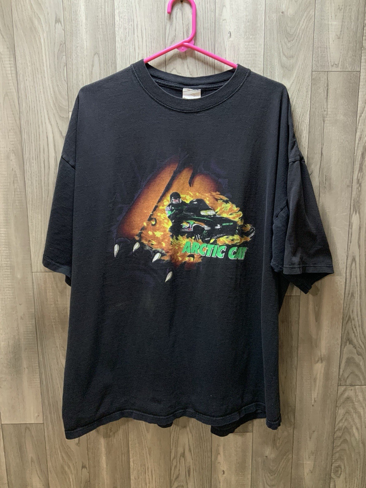 Vintage 90s Arctic Cat Snowmobile Black XXL Adult Graphic T Shirt USA
