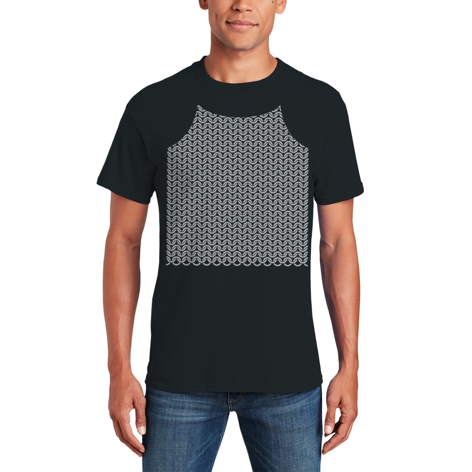 UGP Campus Apparel Chainmail Armor Halloween Costume T-Shirt
