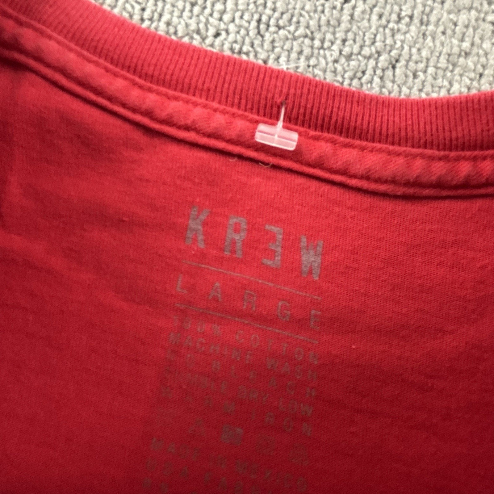 Krew Shirt Adult Large Red Short Sleeve Casual Streetwear Men&rsquo;s